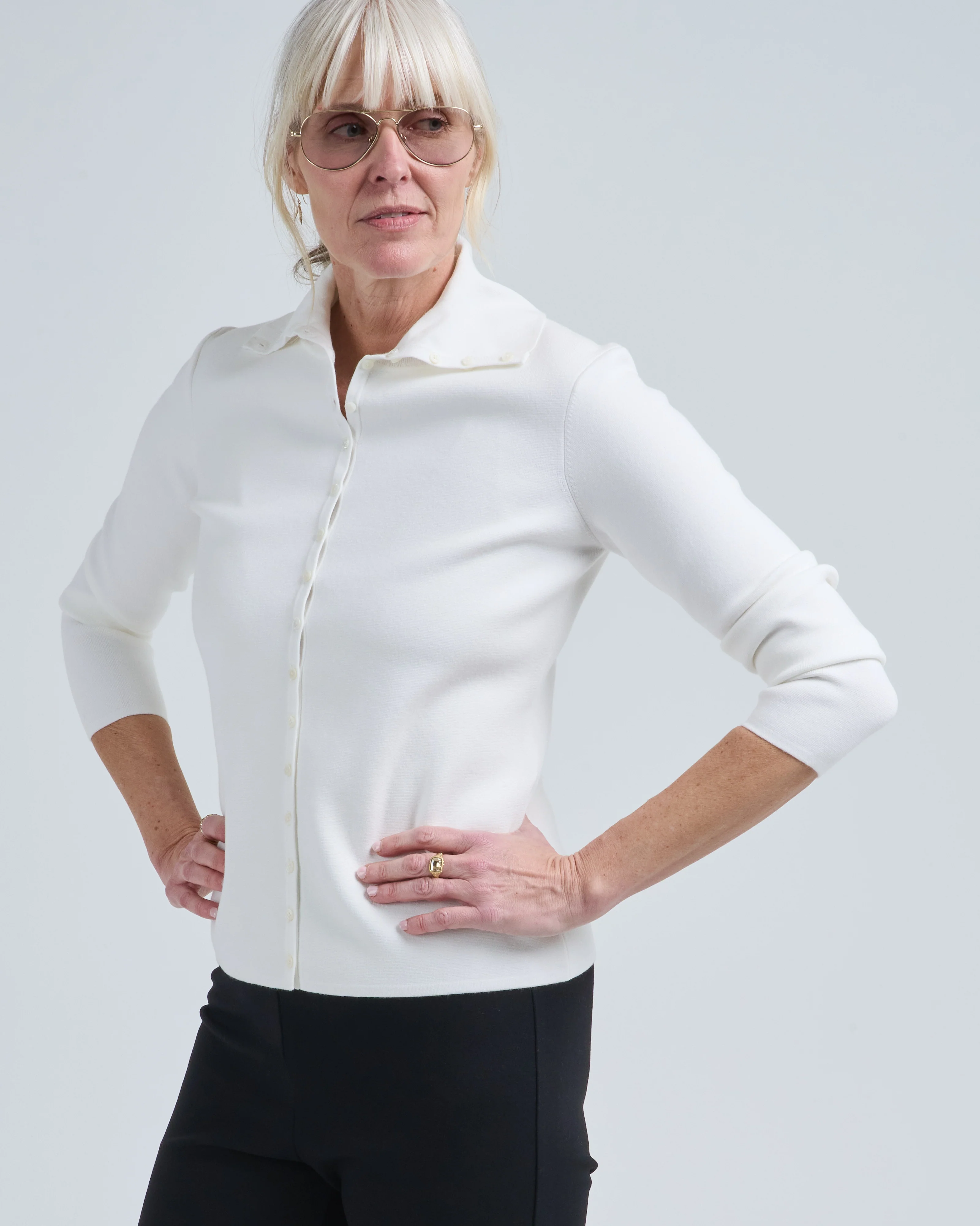 fitted polo cardigan - Image 2