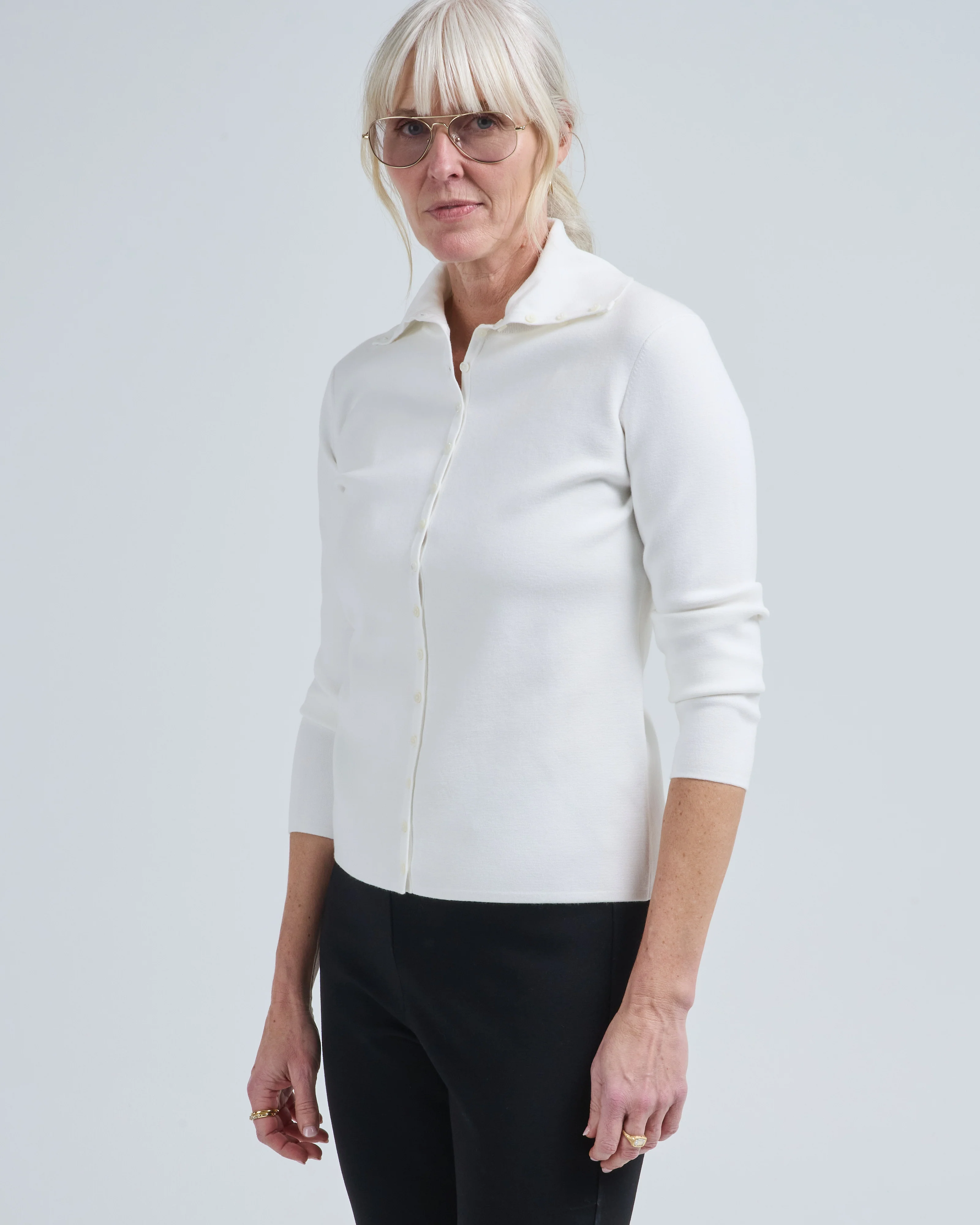 fitted polo cardigan - Image 3