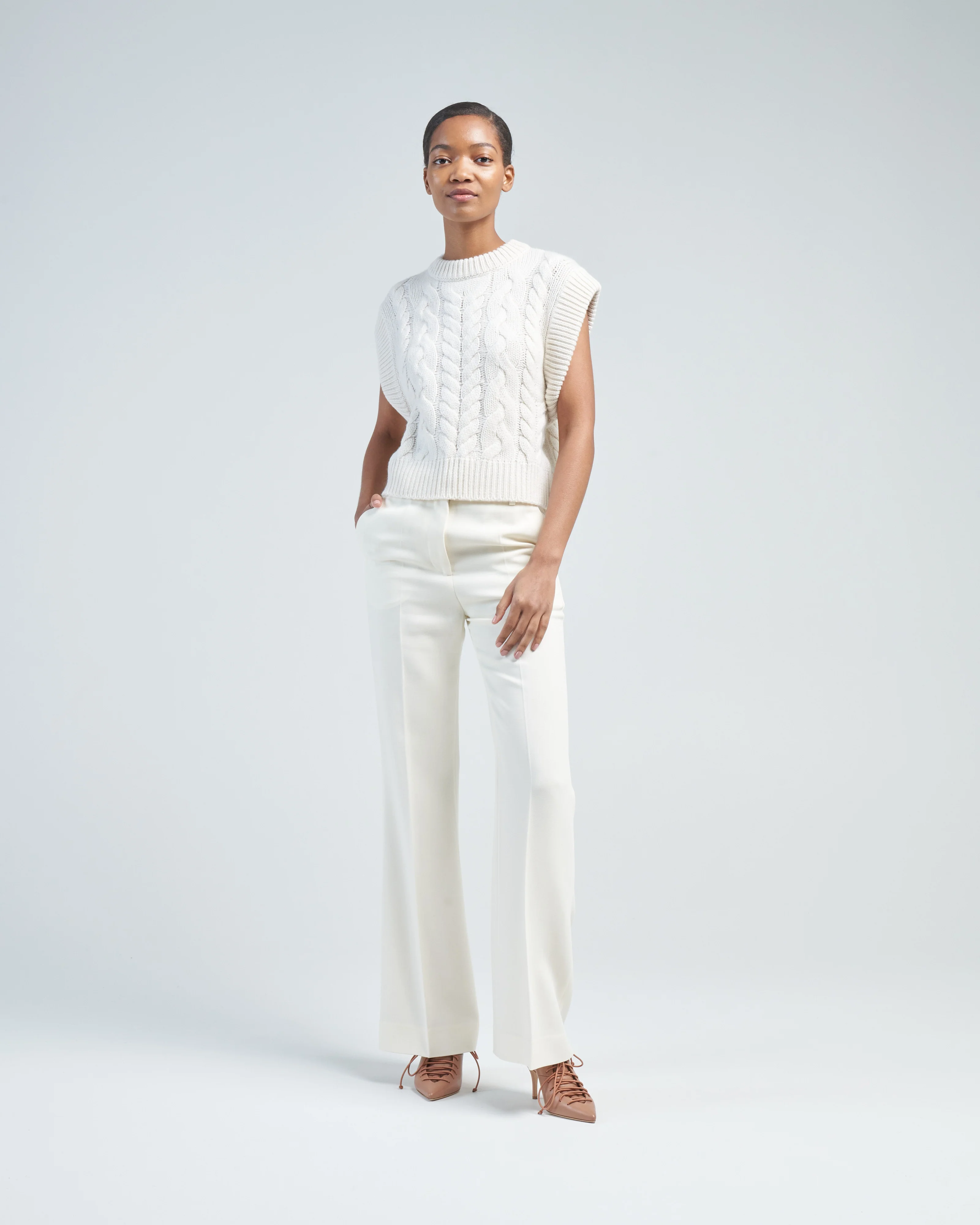 flared evening trousers - Image 2