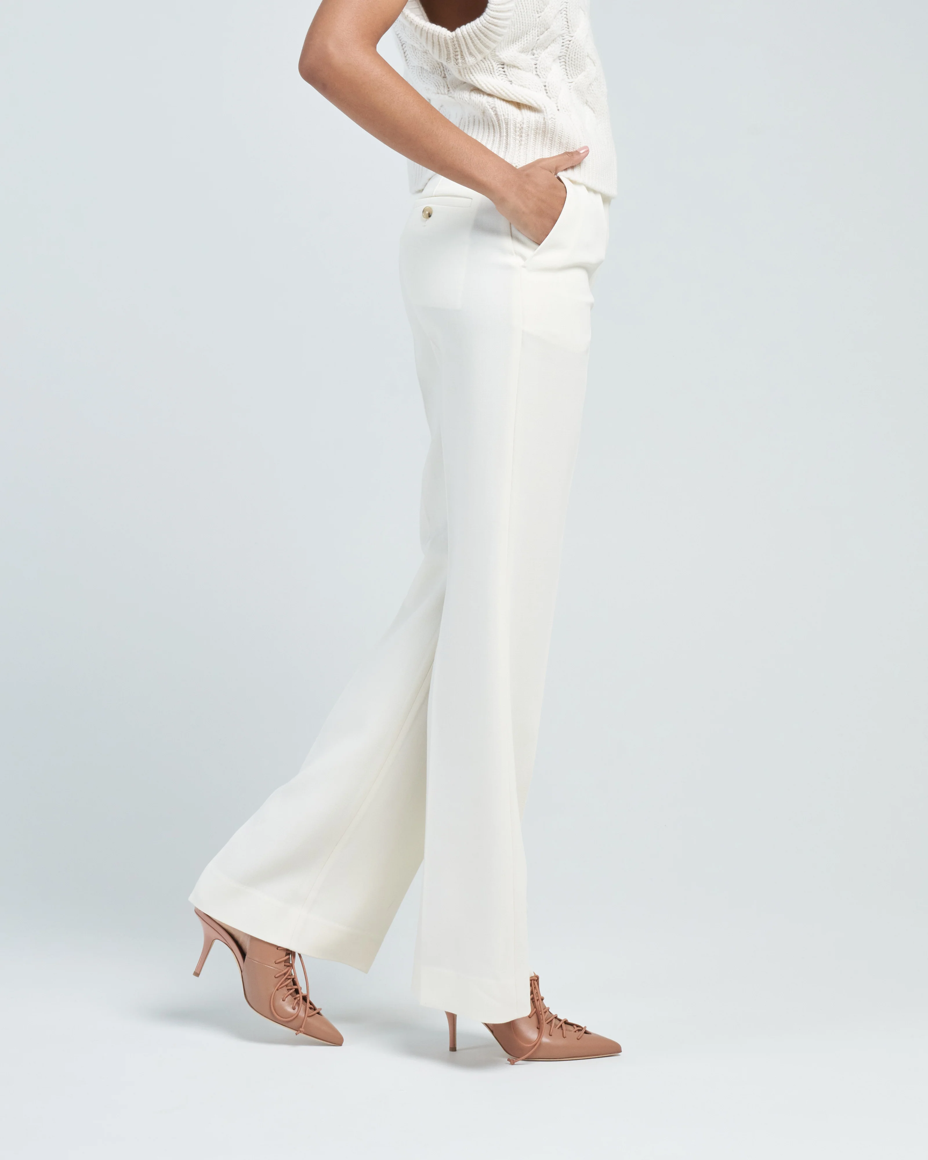 flared evening trousers - Image 3