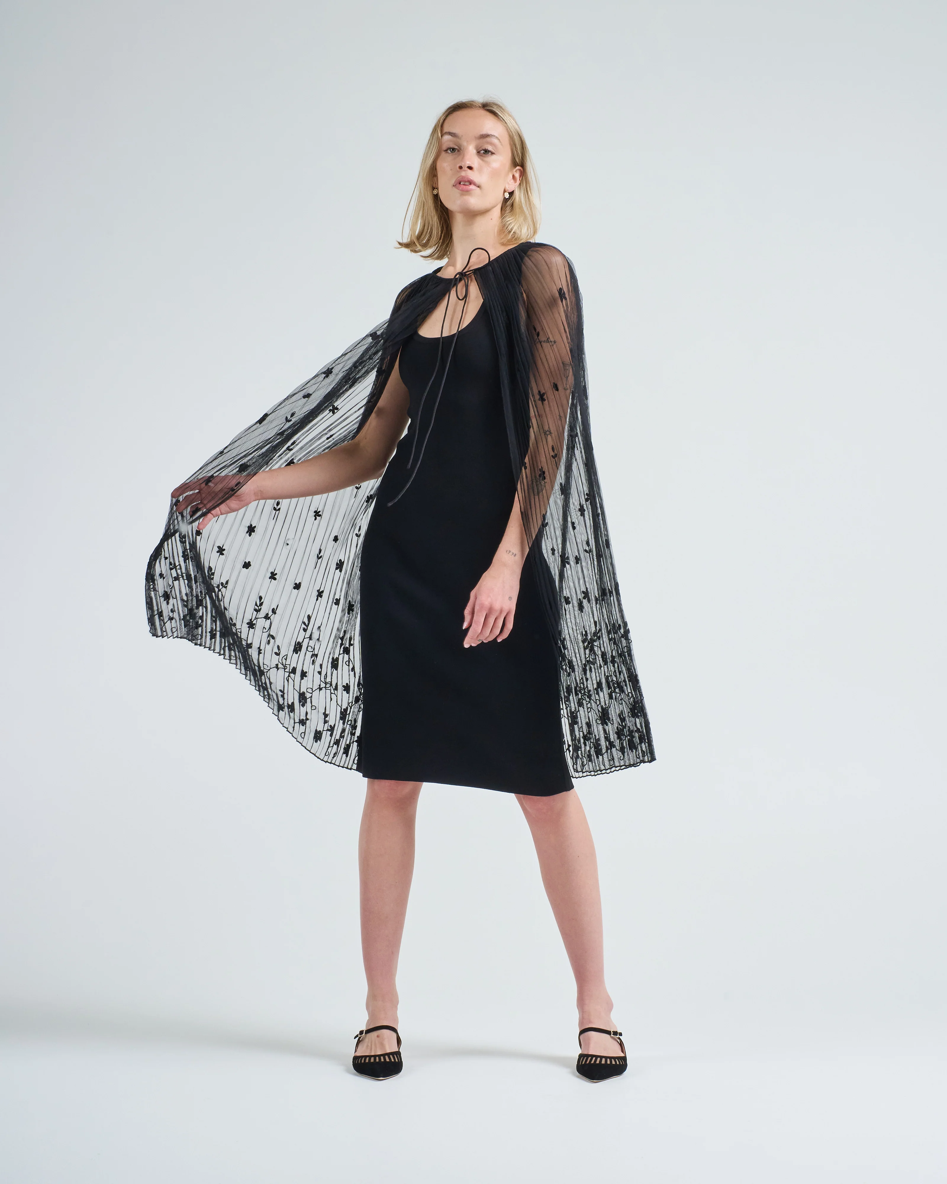 floral tulle cape - Image 2