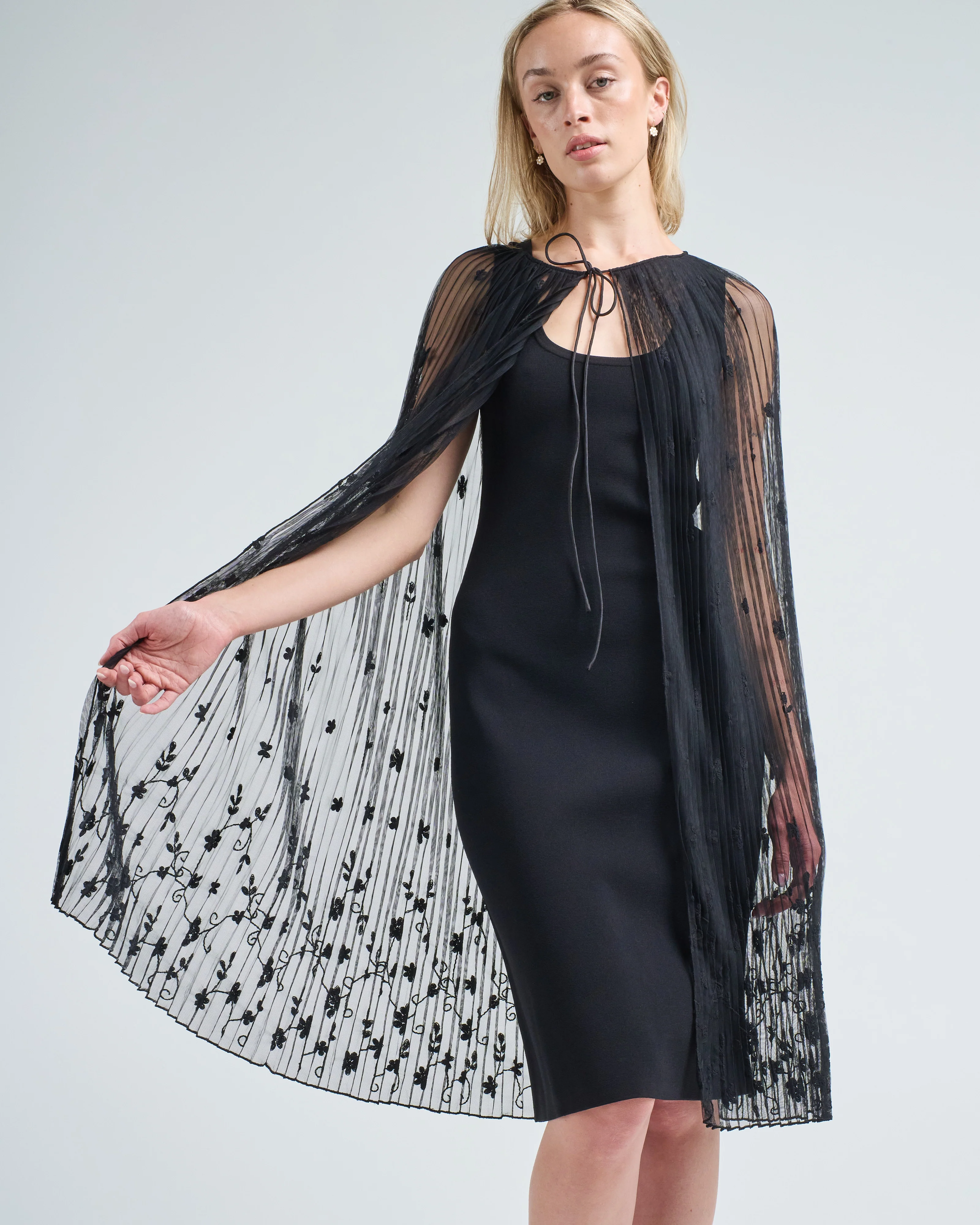 floral tulle cape - Image 3