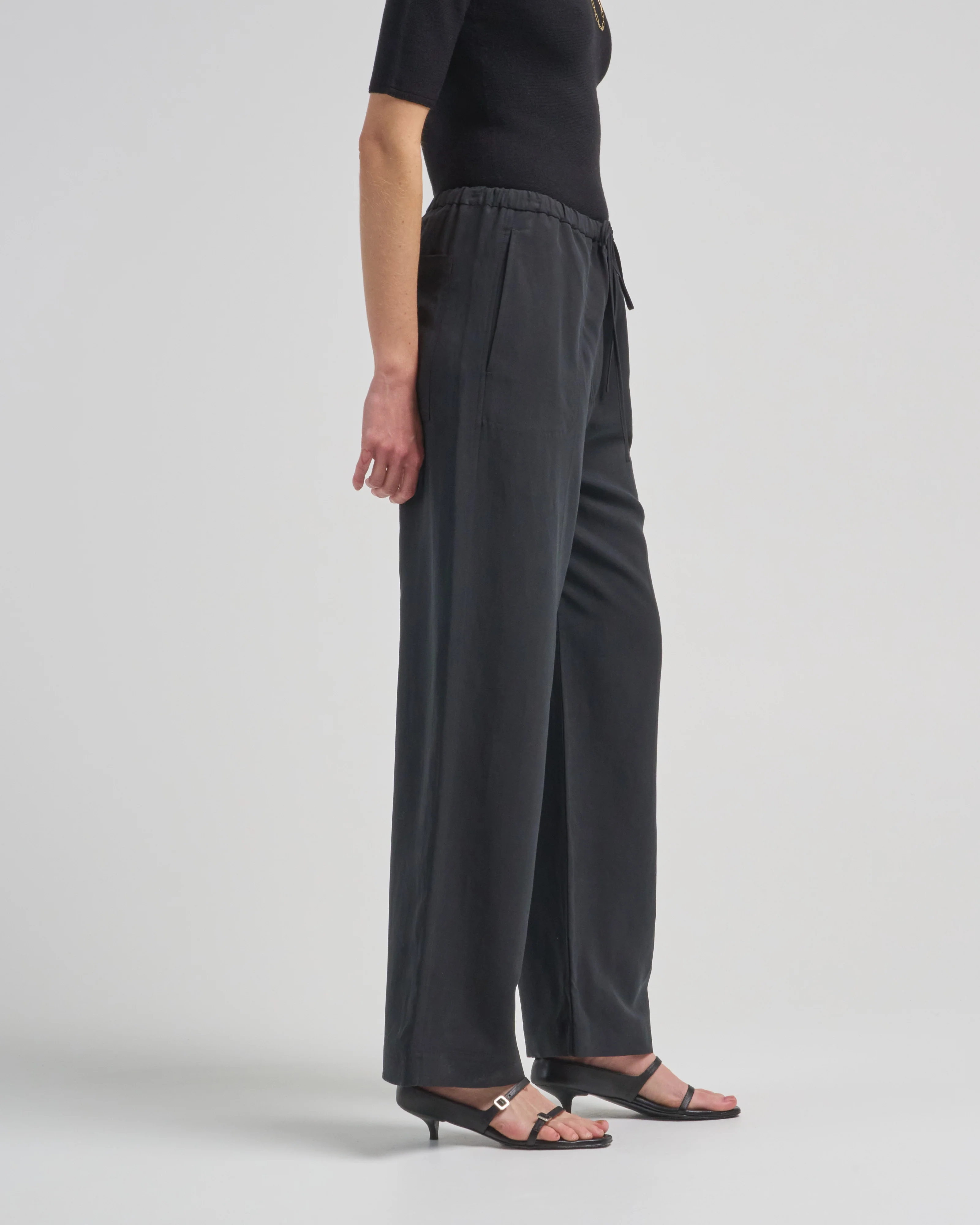 fluid drawstring trousers - Image 3