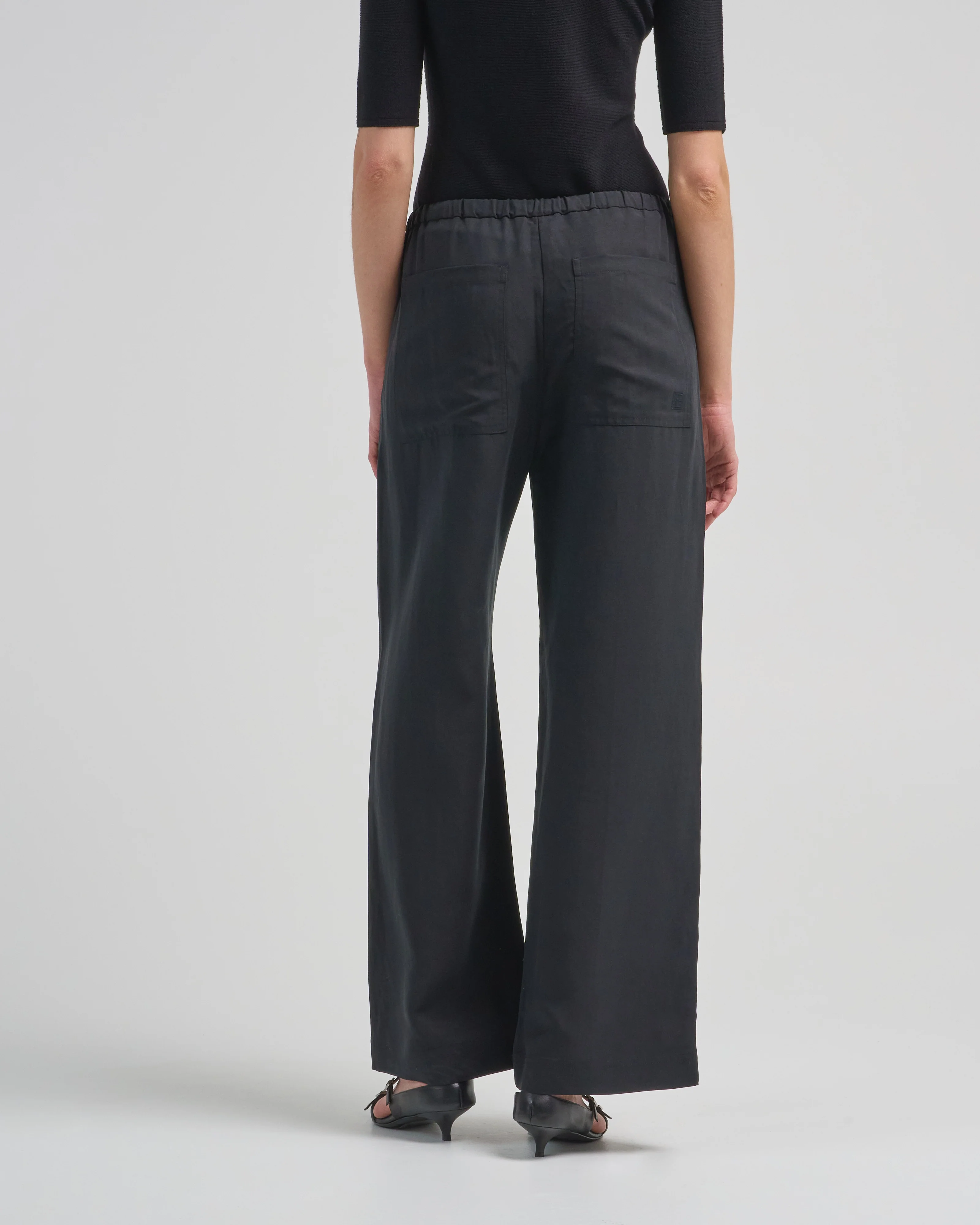 fluid drawstring trousers - Image 4