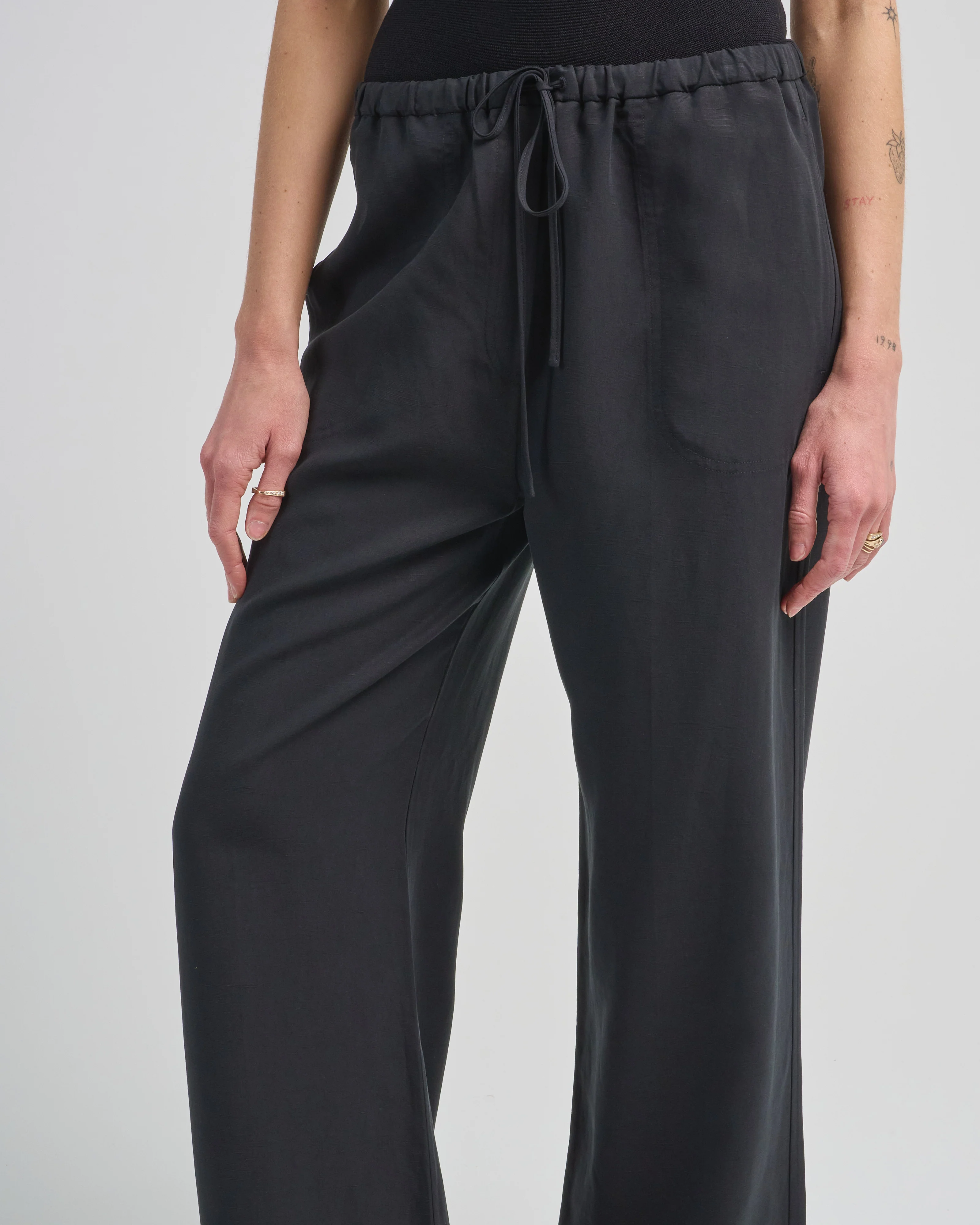 fluid drawstring trousers - Image 5