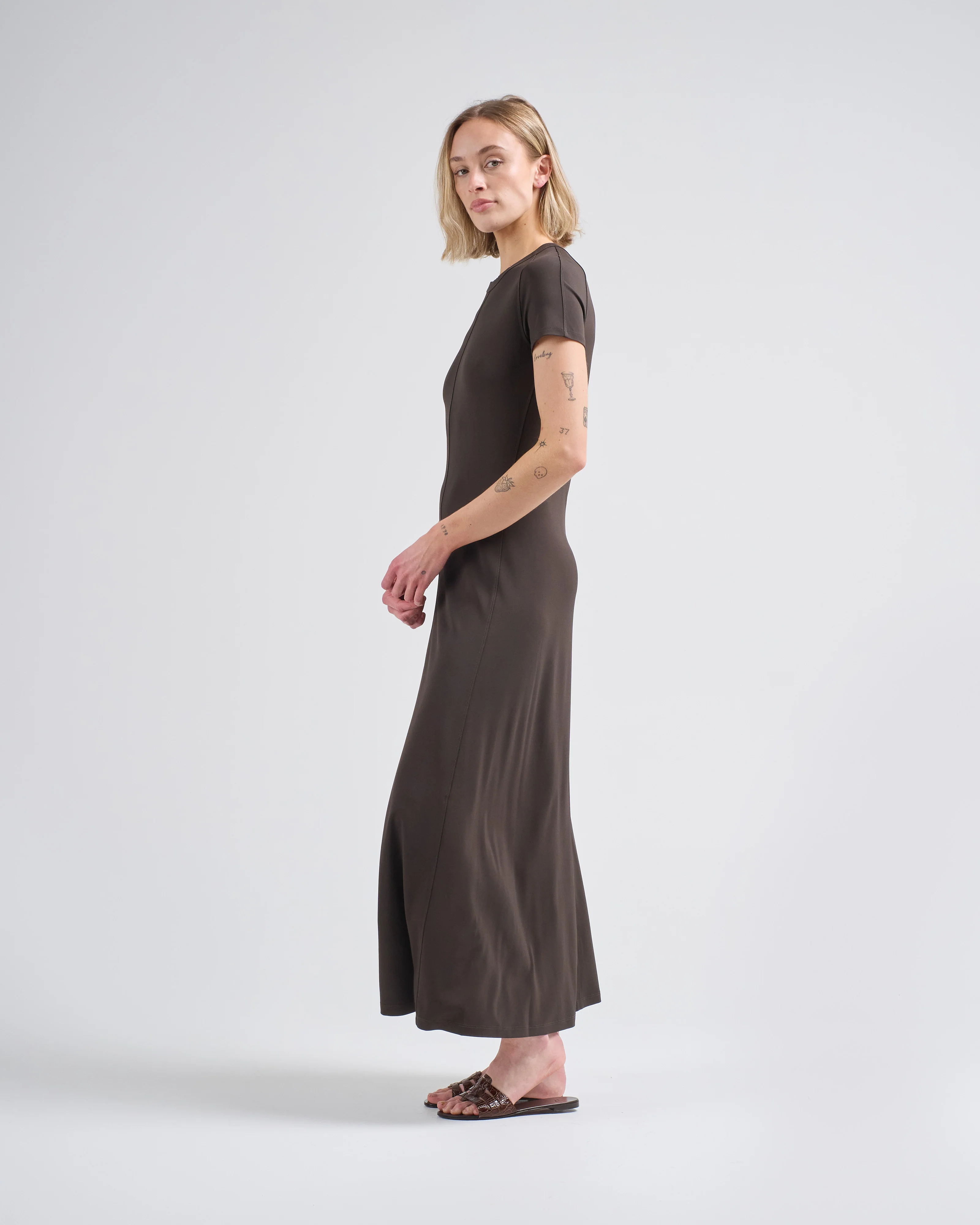 fluid jersey dress - Image 2