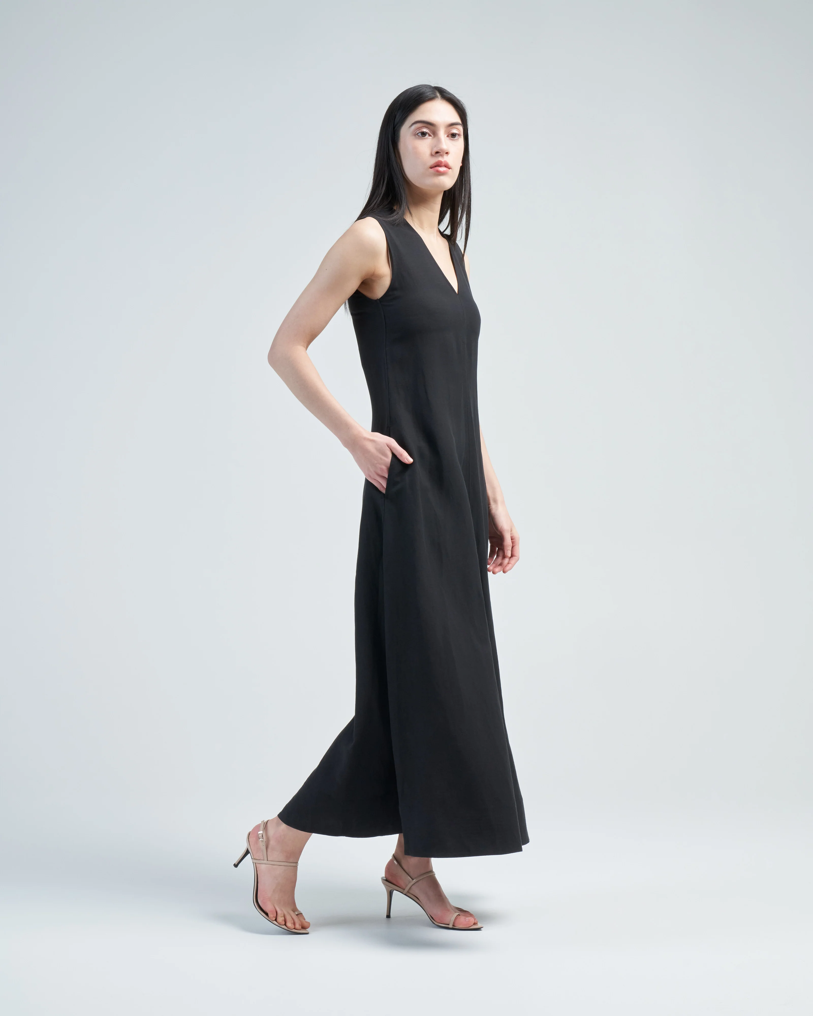fluid v-neck dress - Image 4