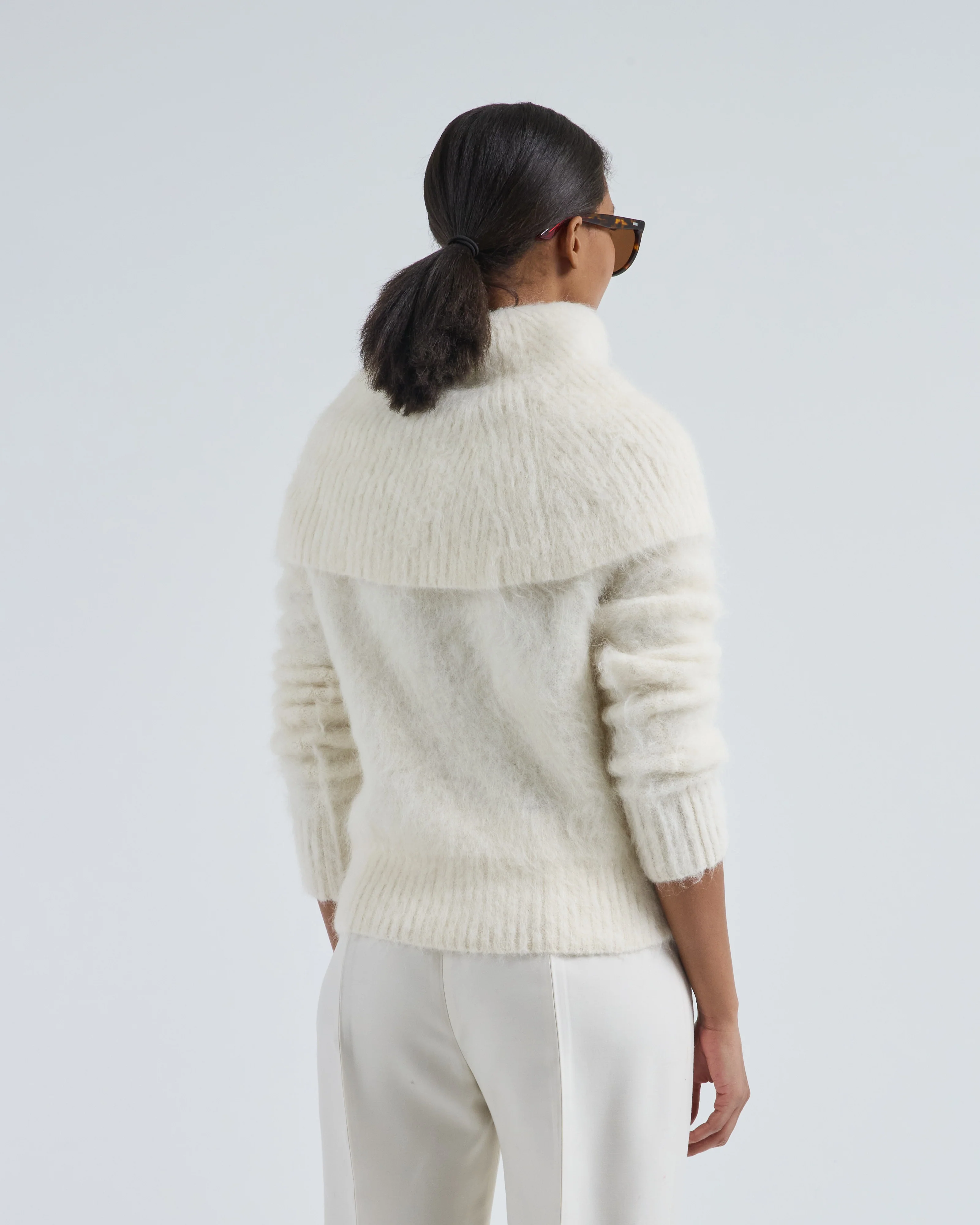 funnel alpaca blend knit sweater - Image 4