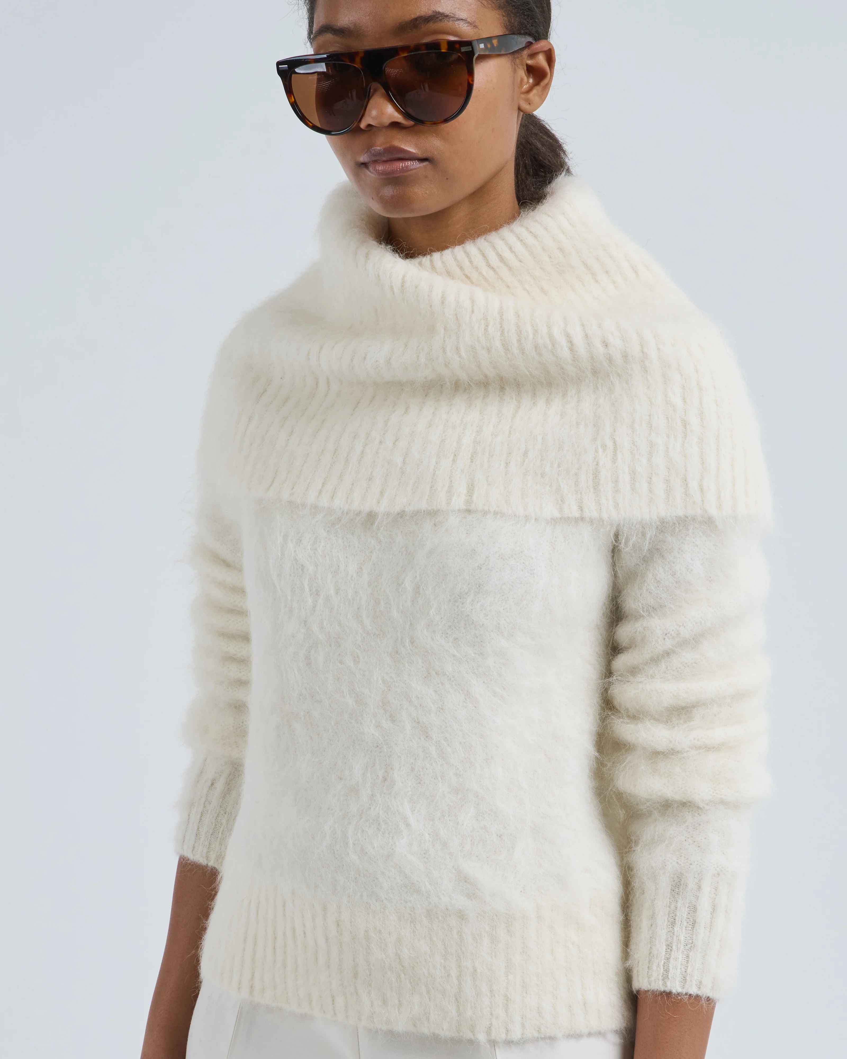 funnel alpaca blend knit sweater - Image 5