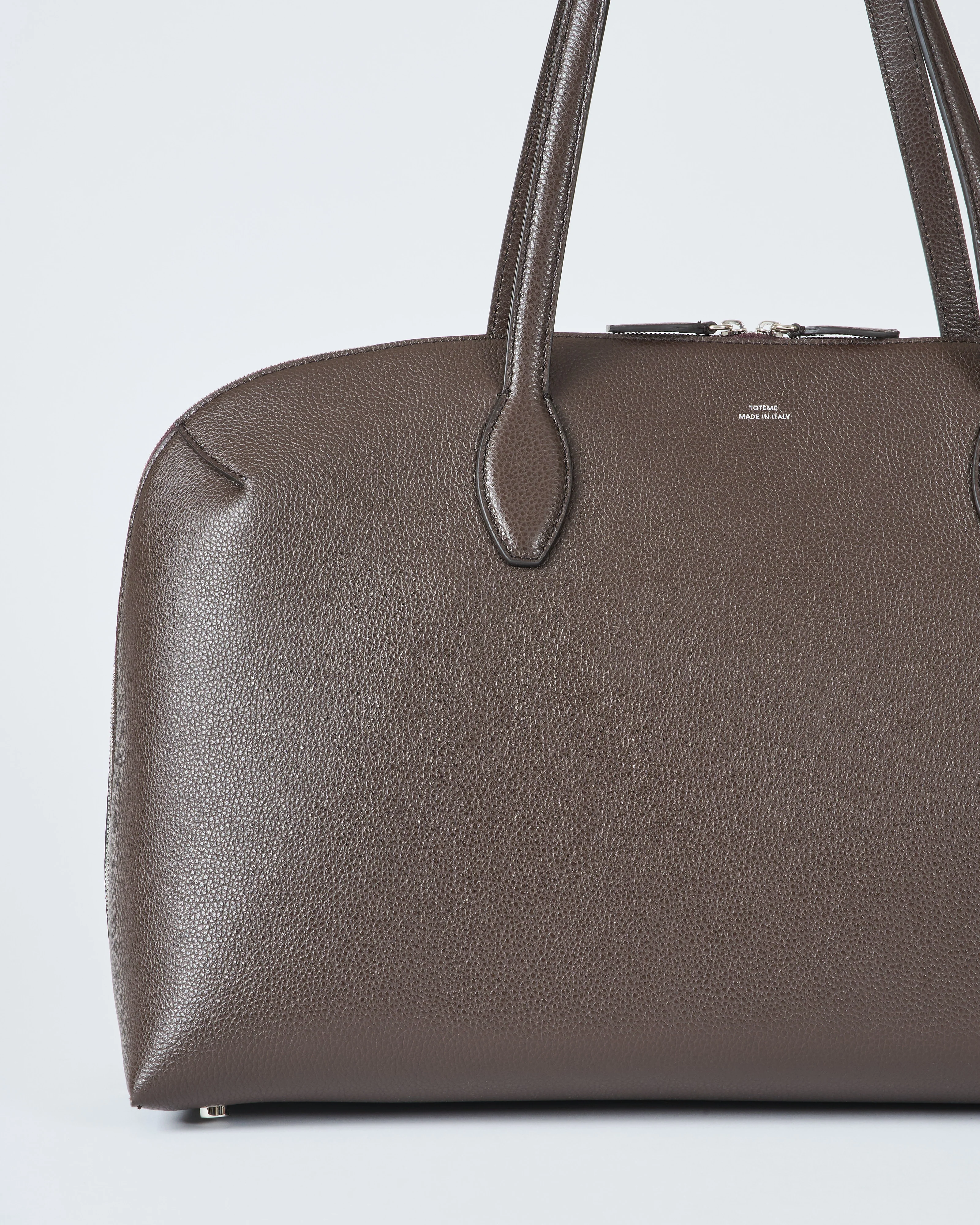 grained leather day tote - Image 3