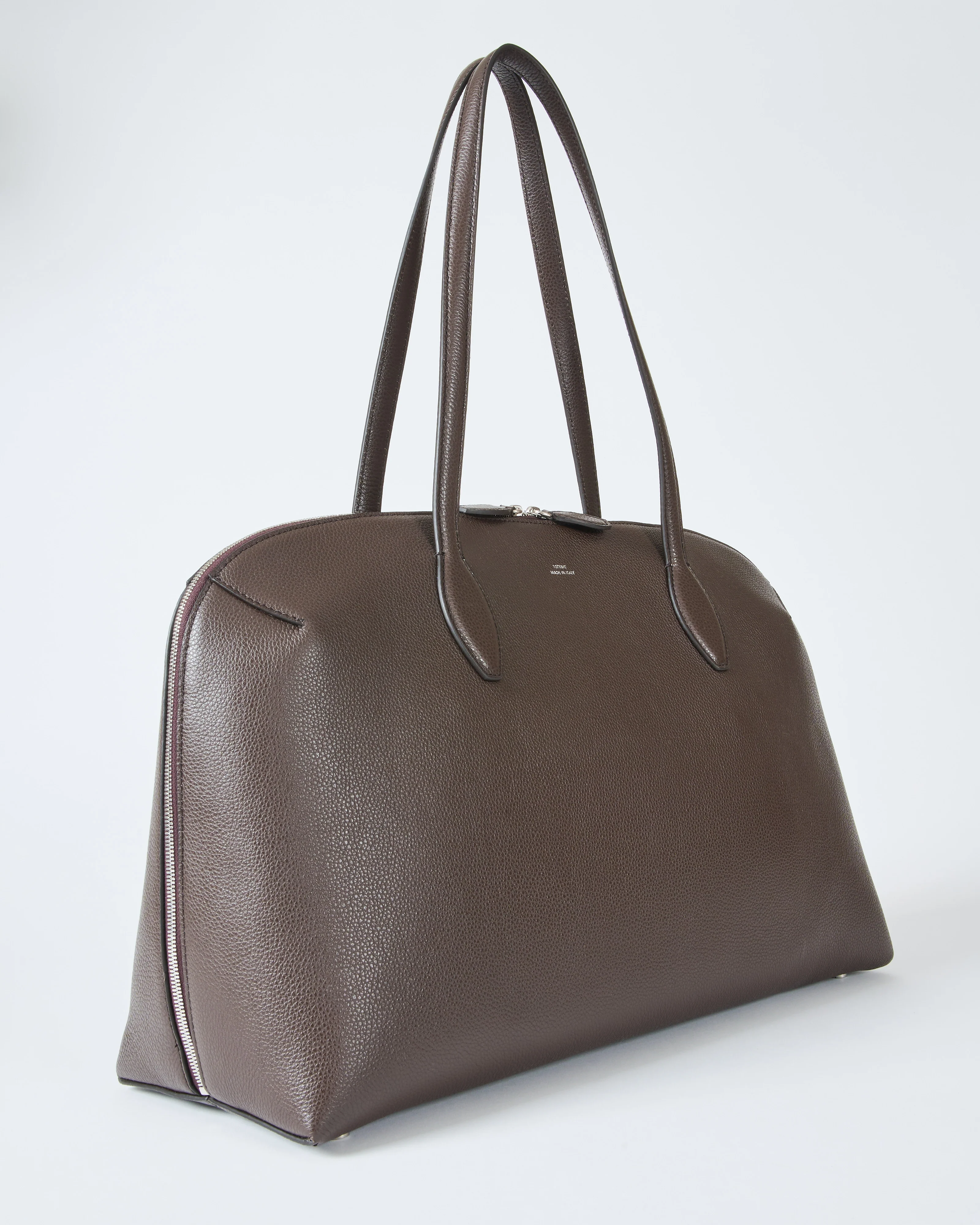 grained leather day tote - Image 7