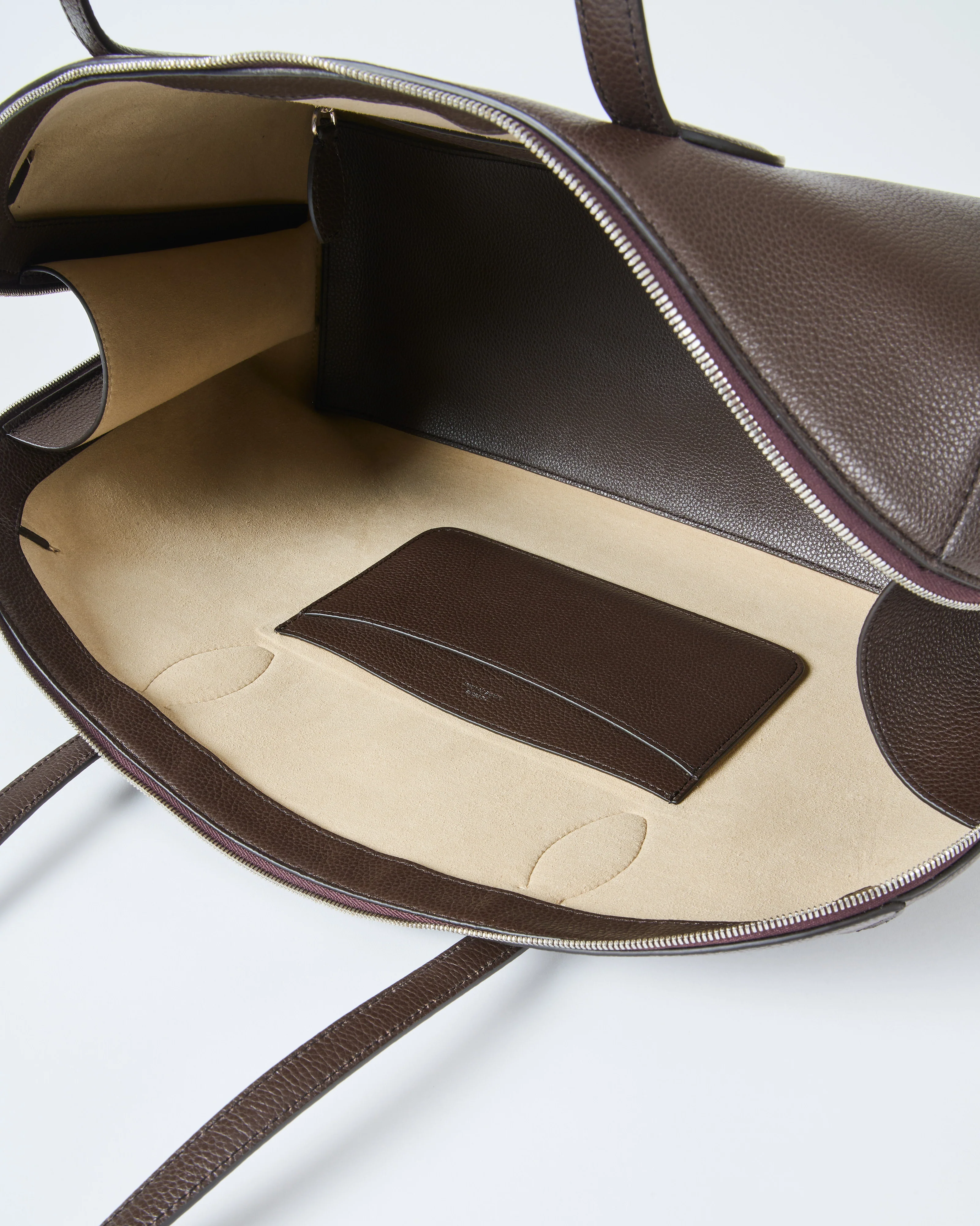 grained leather day tote - Image 9