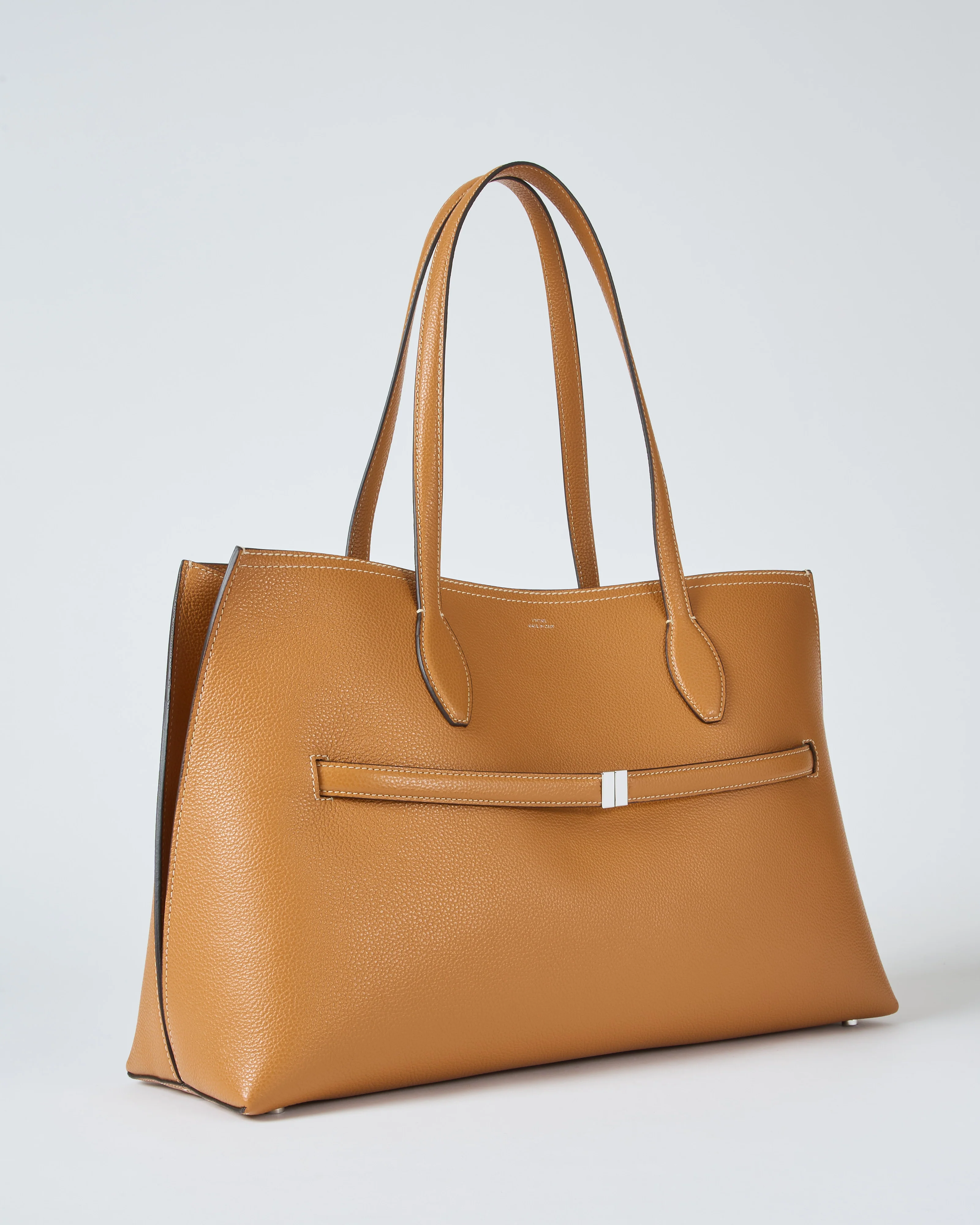 grained leather lounge tote - Image 3