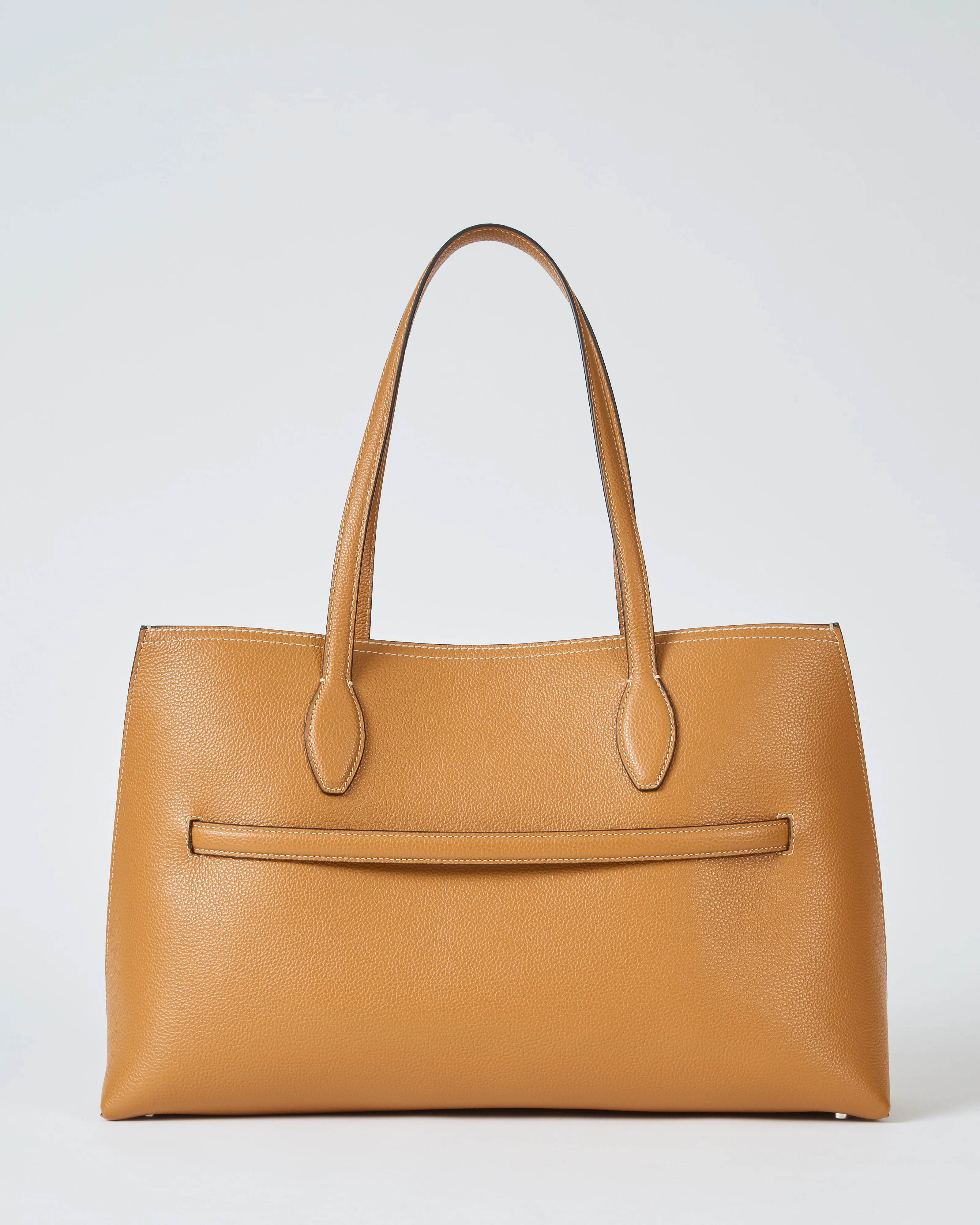 grained leather lounge tote - Image 4