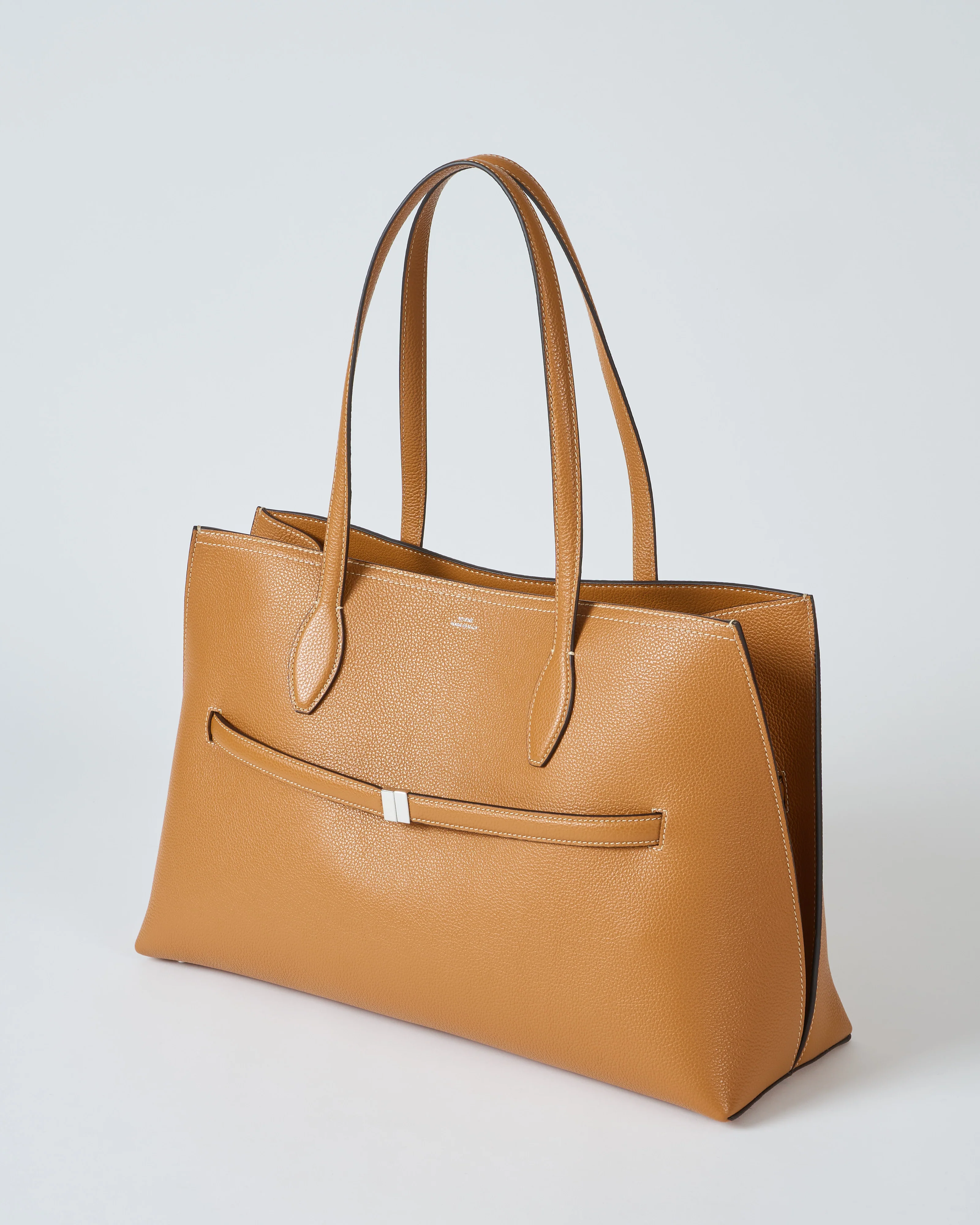 grained leather lounge tote - Image 6