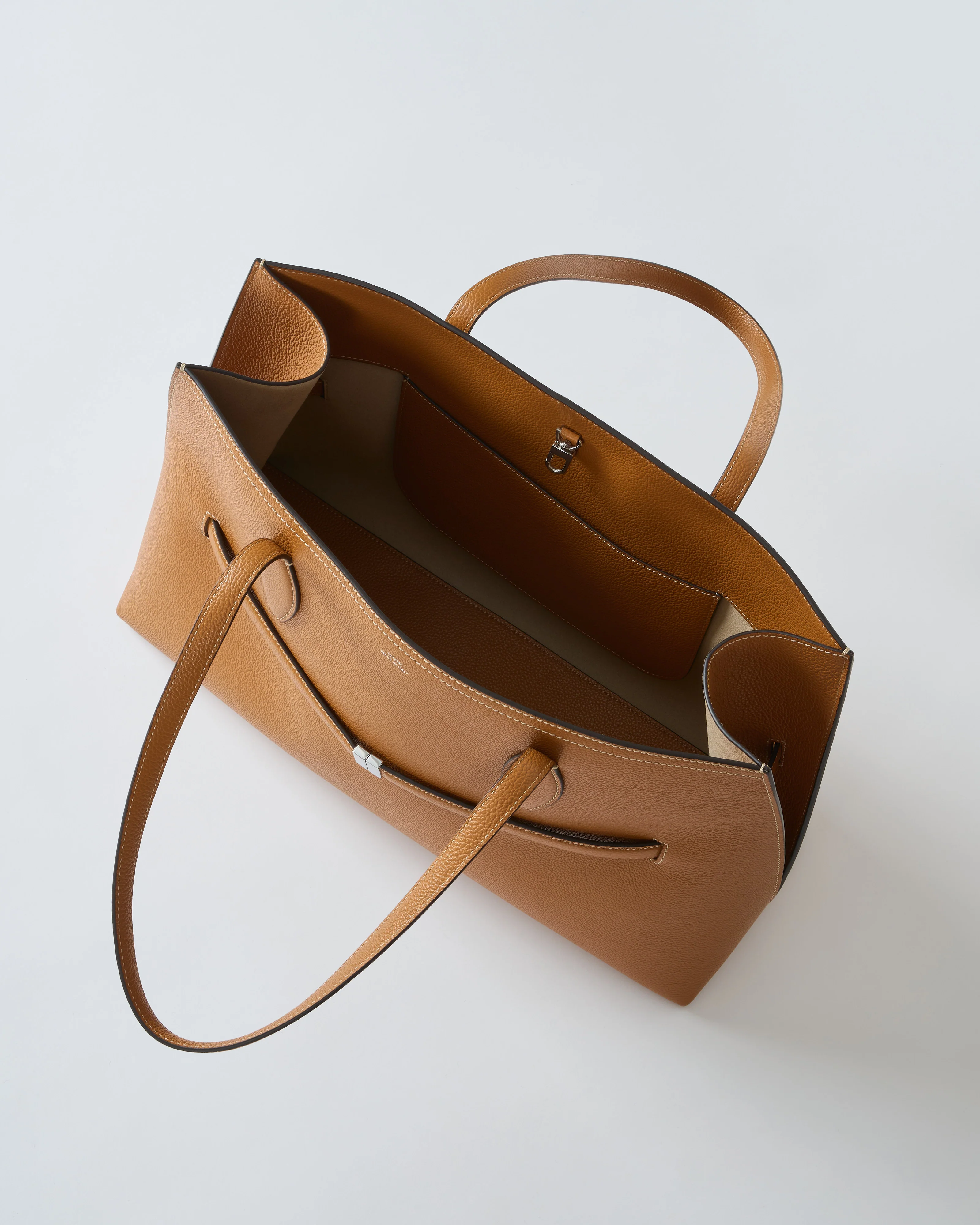 grained leather lounge tote - Image 7