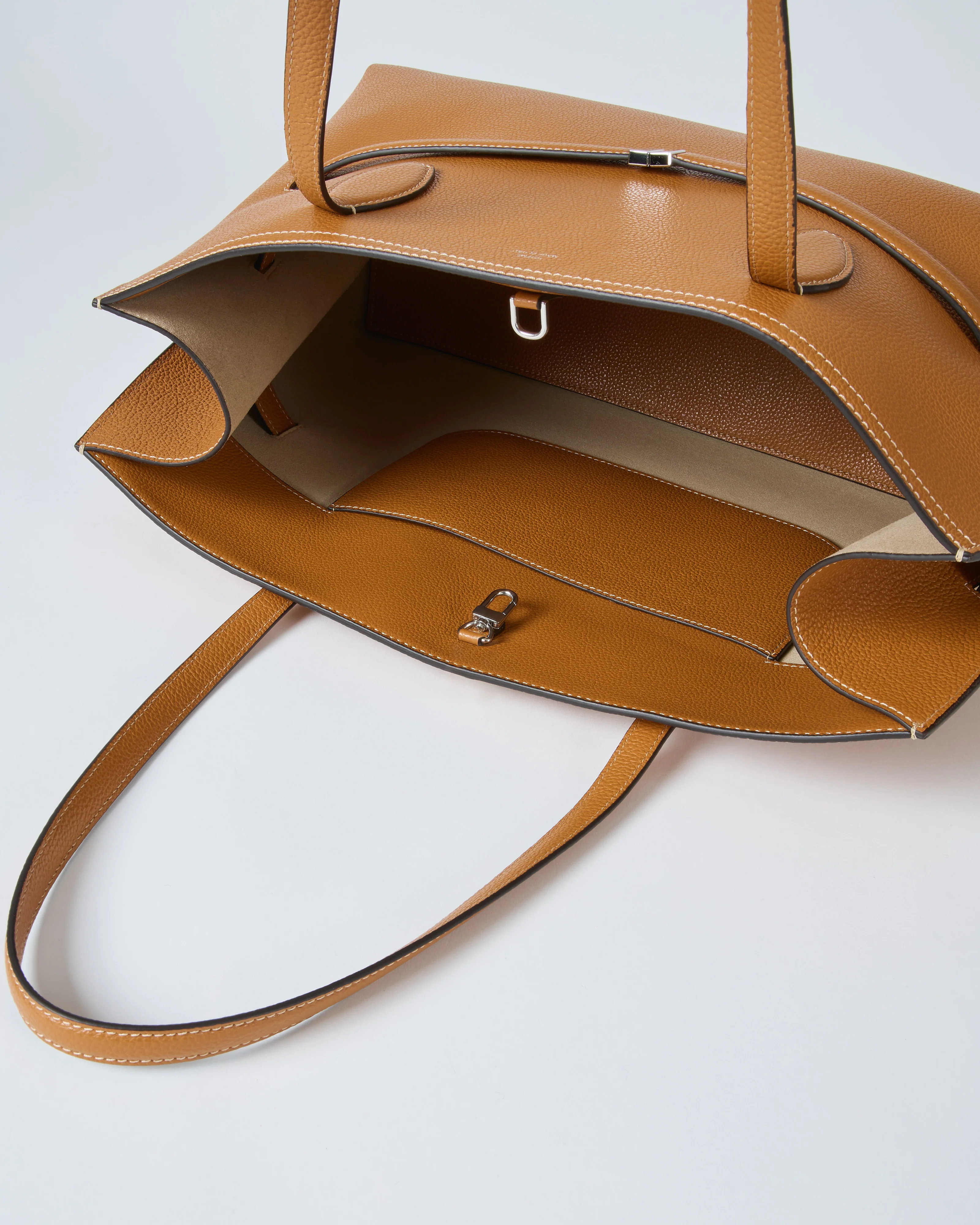 grained leather lounge tote - Image 8