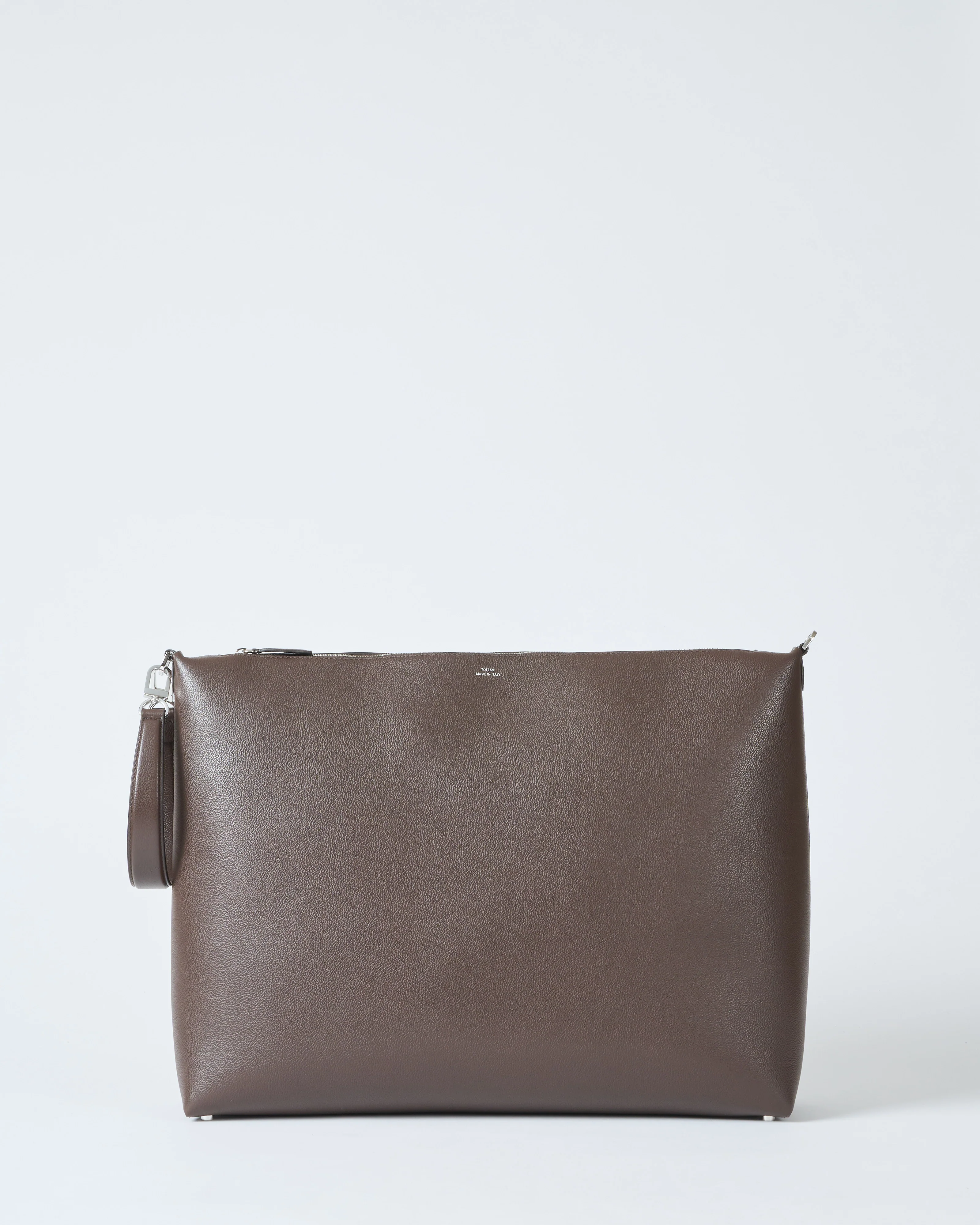 grainy leather scoop tote - Image 6