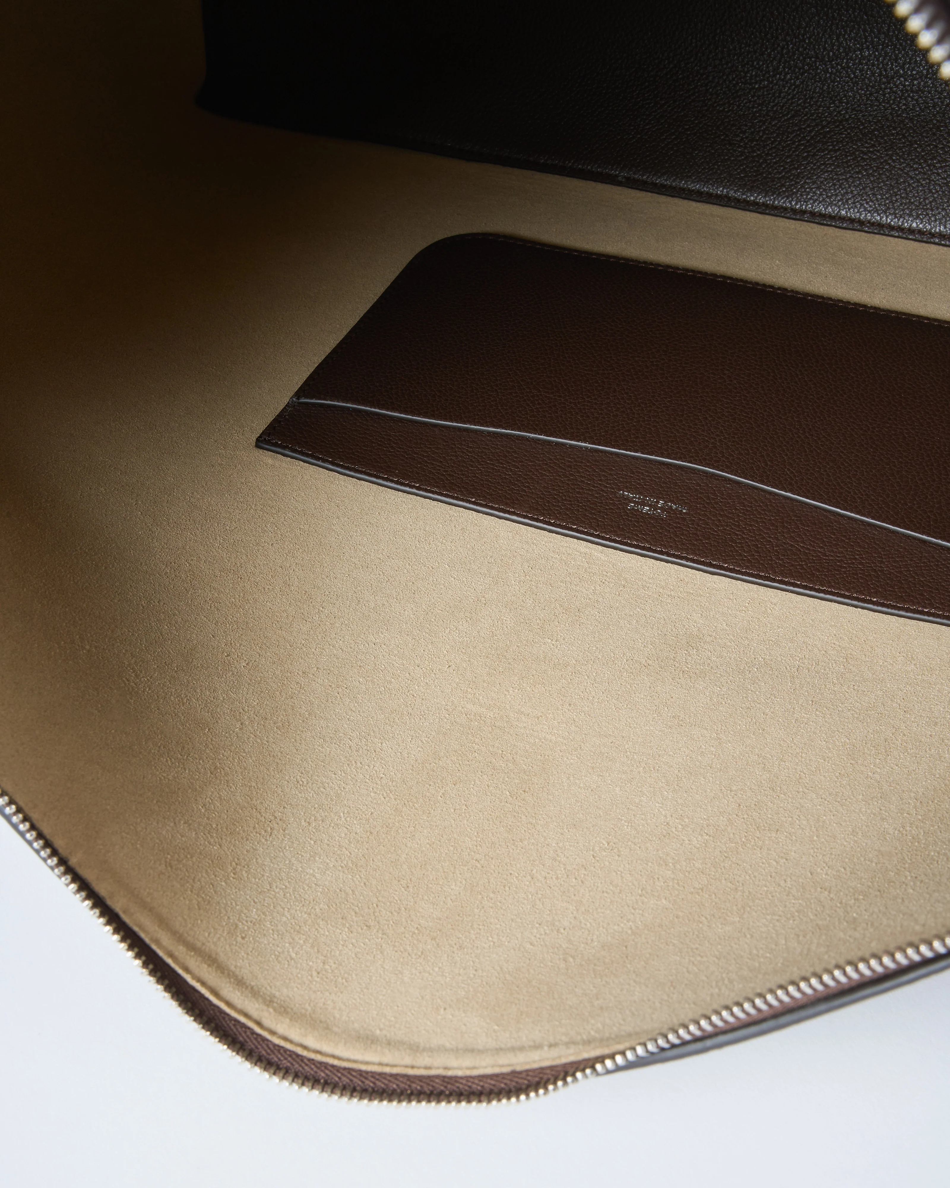 grainy leather scoop tote - Image 9