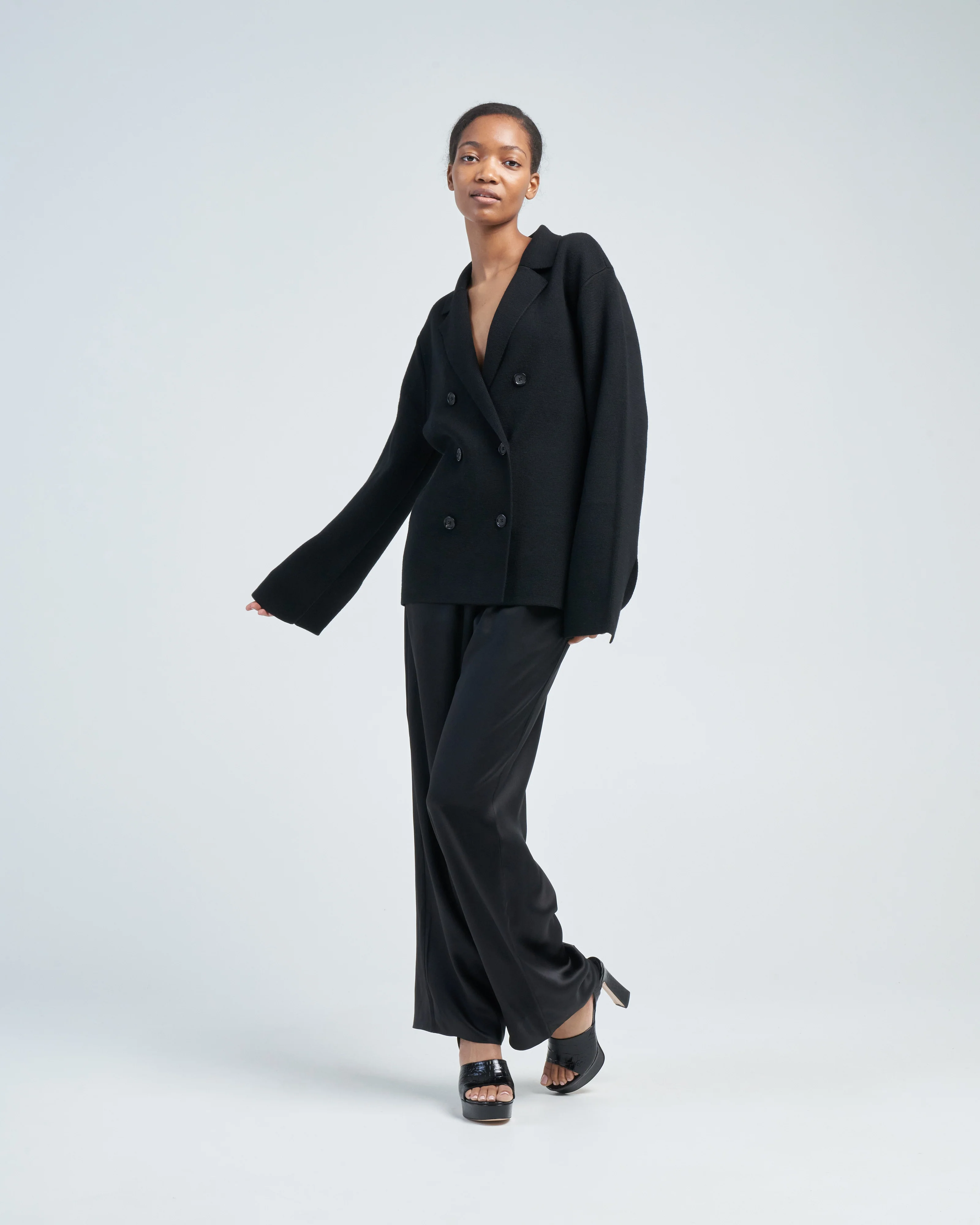 knitted wool blazer - Image 2