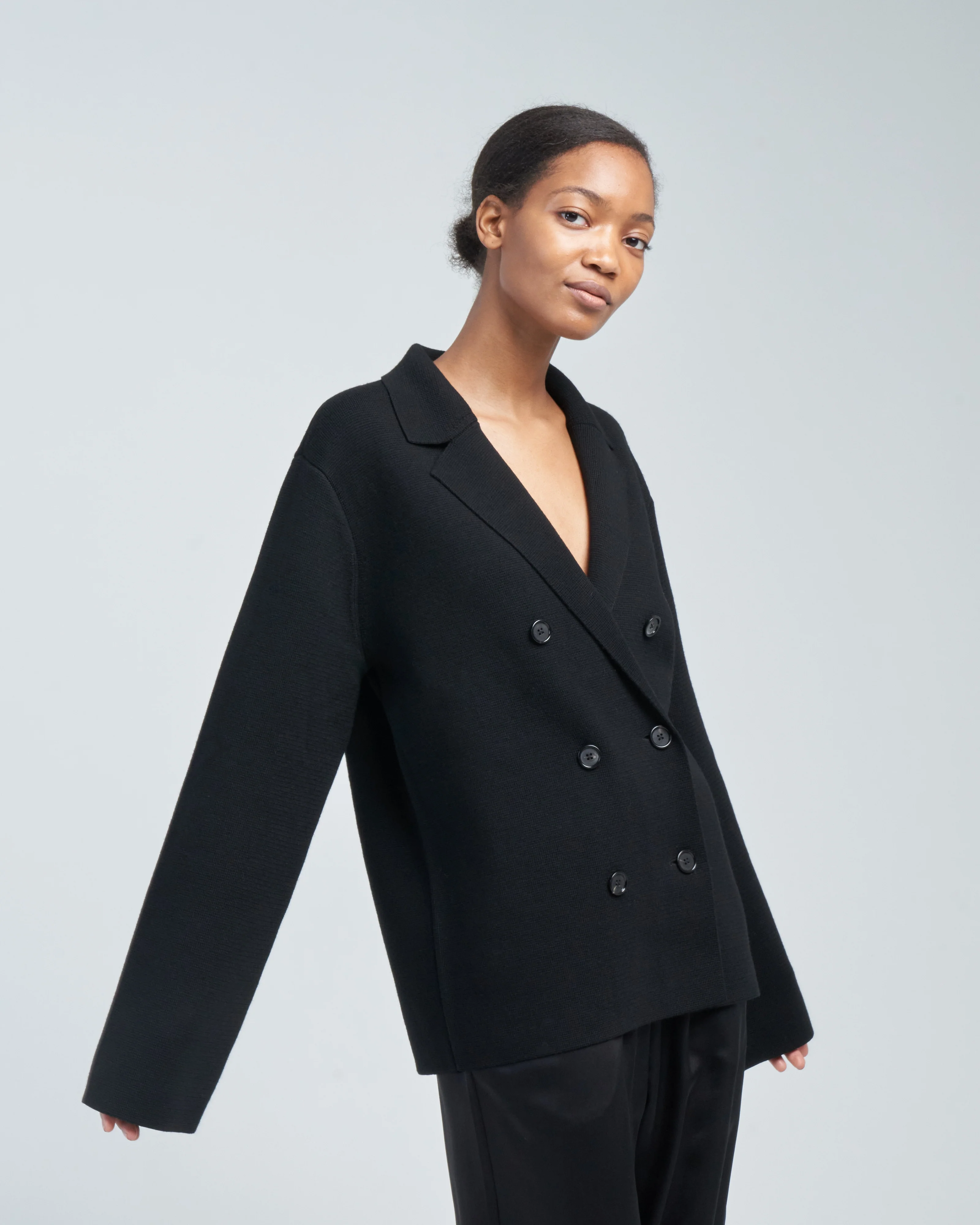 knitted wool blazer - Image 3