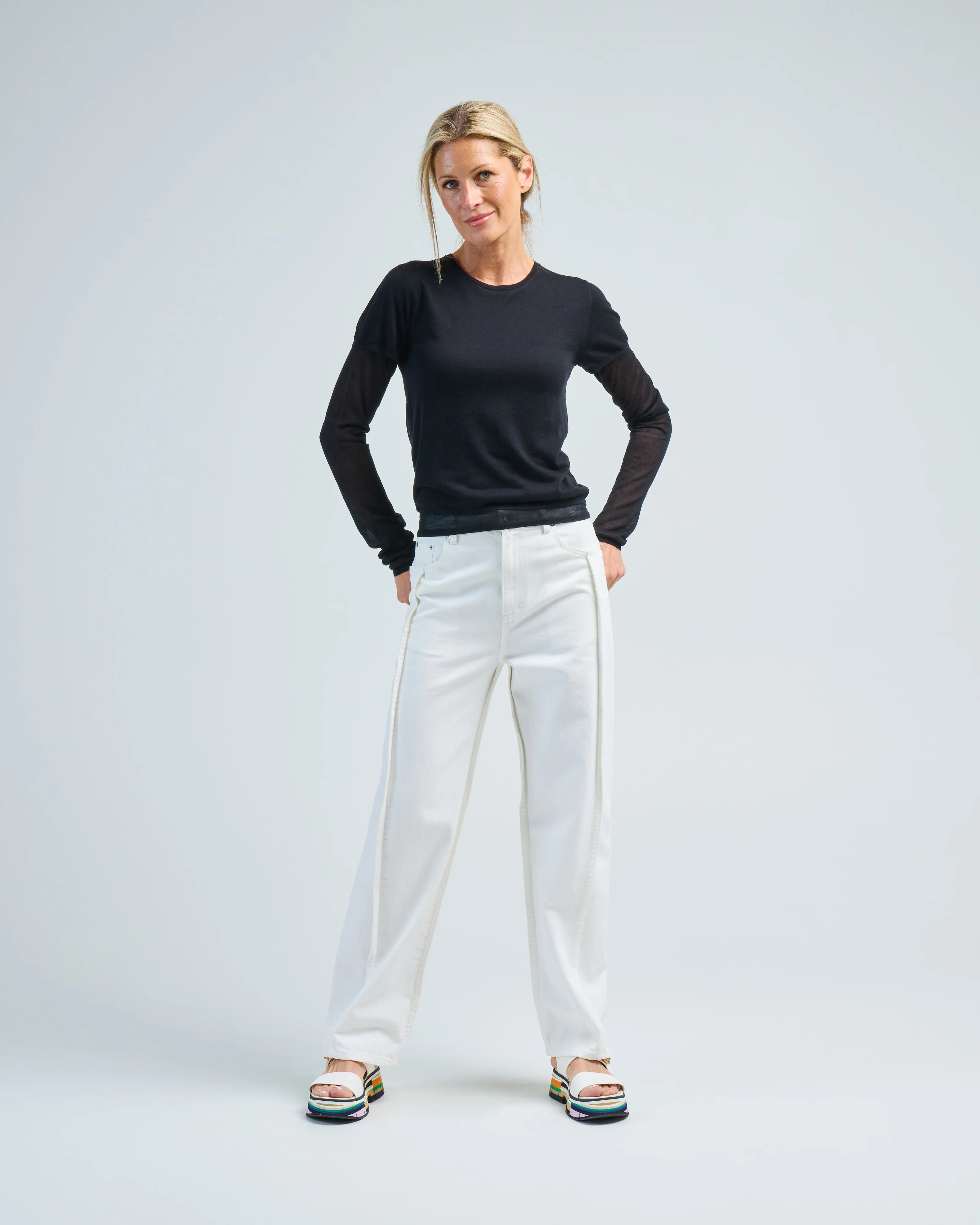 layered knit tee - Image 2