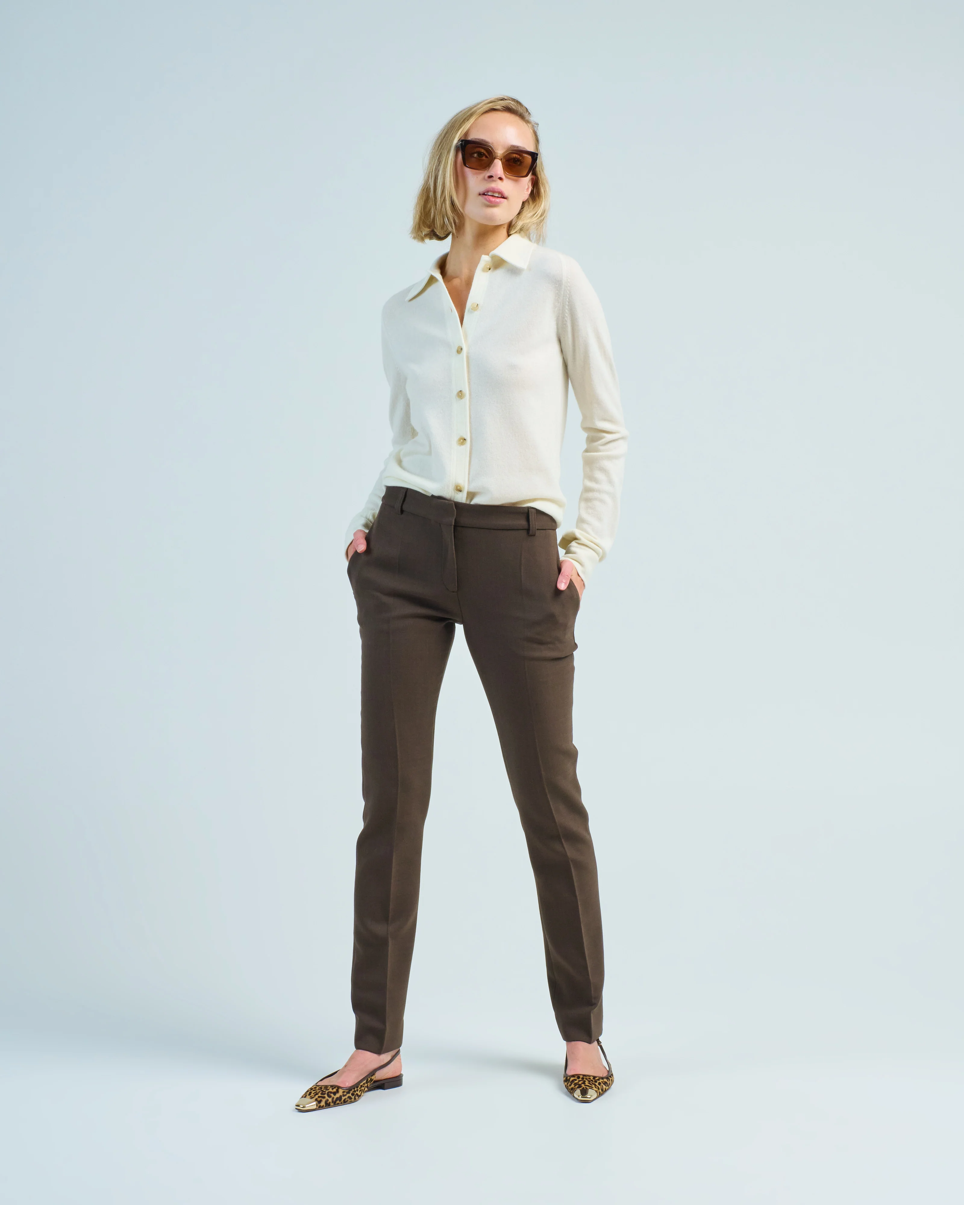 low waist slim trousers - Image 2