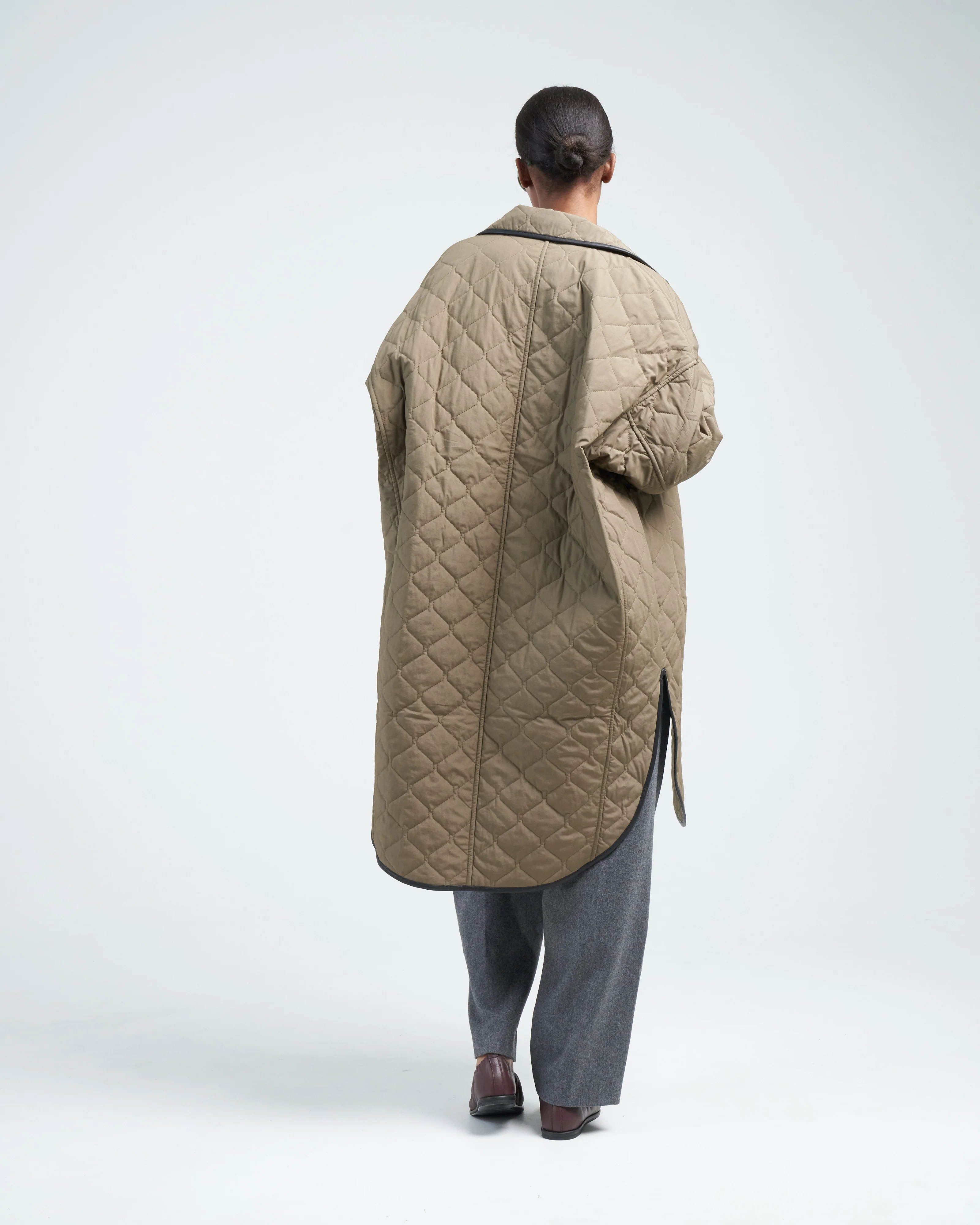quilted cocoon coat - Image 4