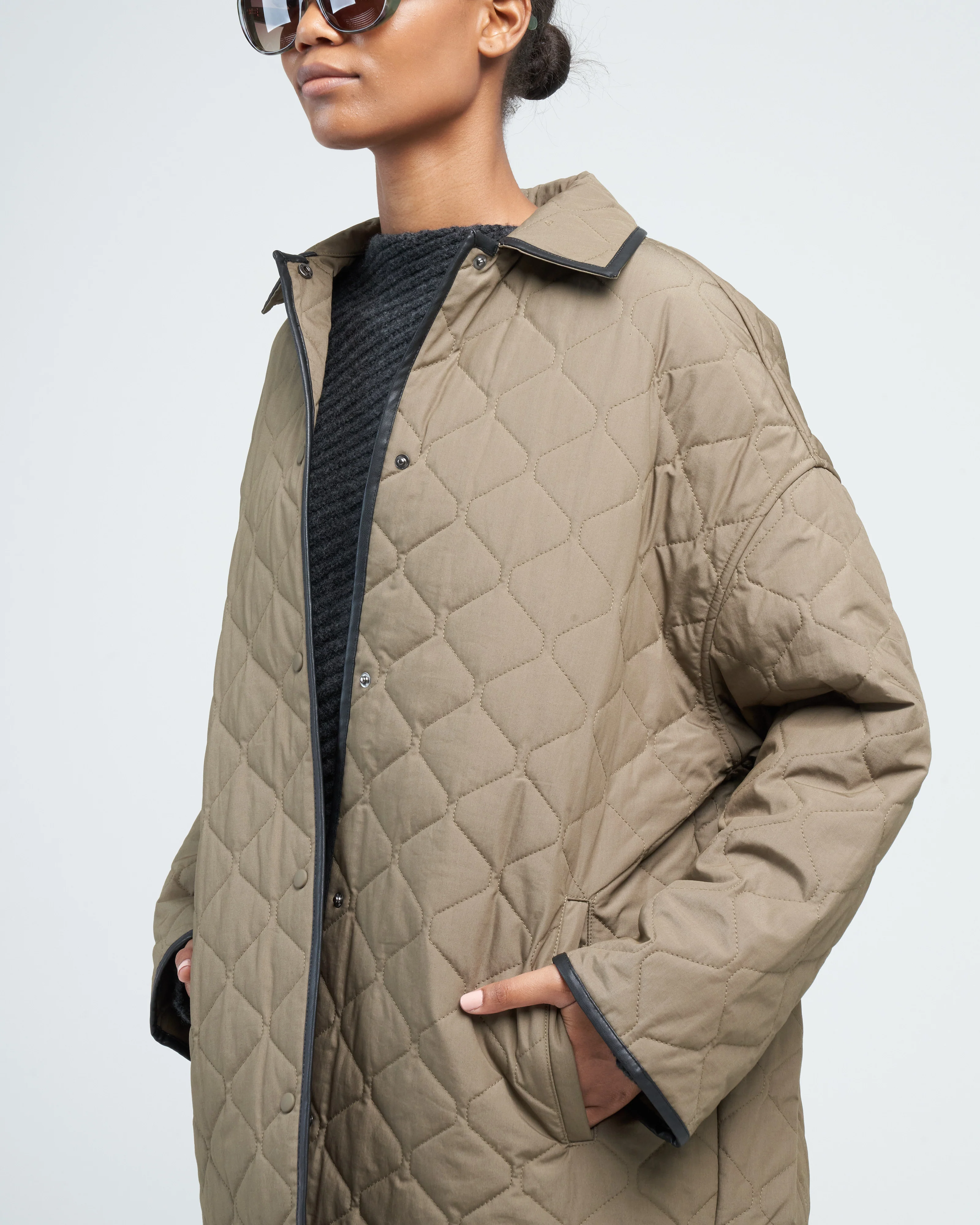 quilted cocoon coat - Image 5