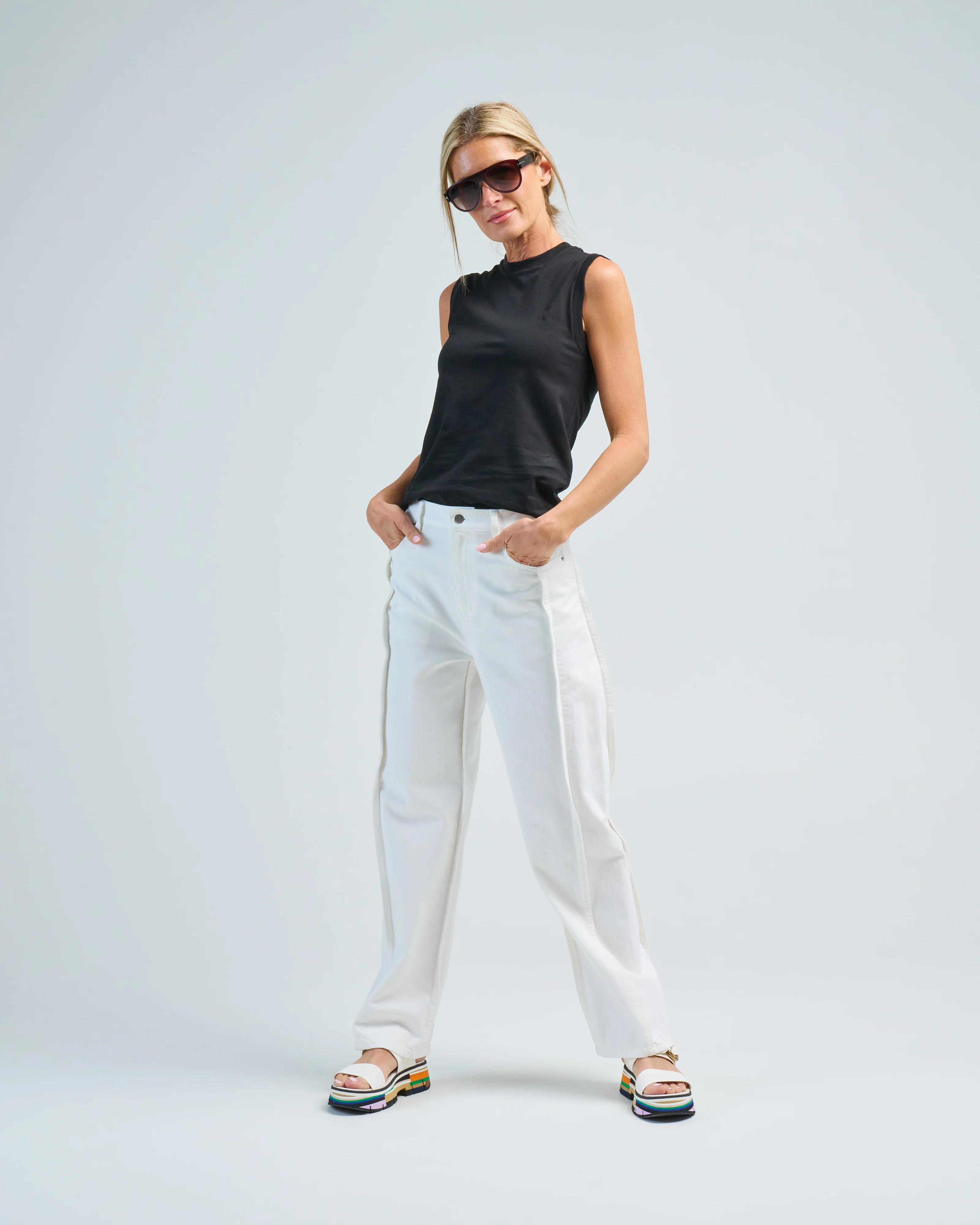 relaxed sleeveless tee - Image 2
