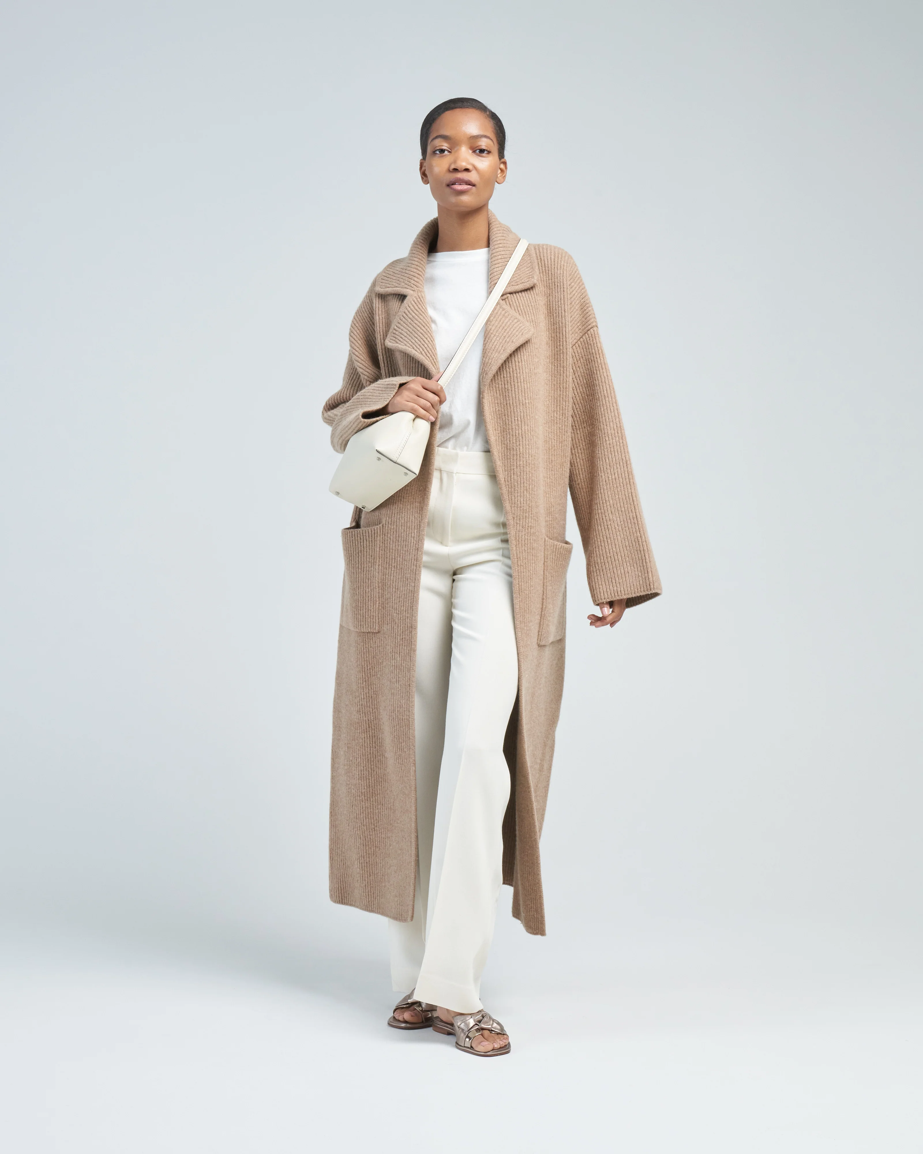 rib-knit cardi coat - Image 6