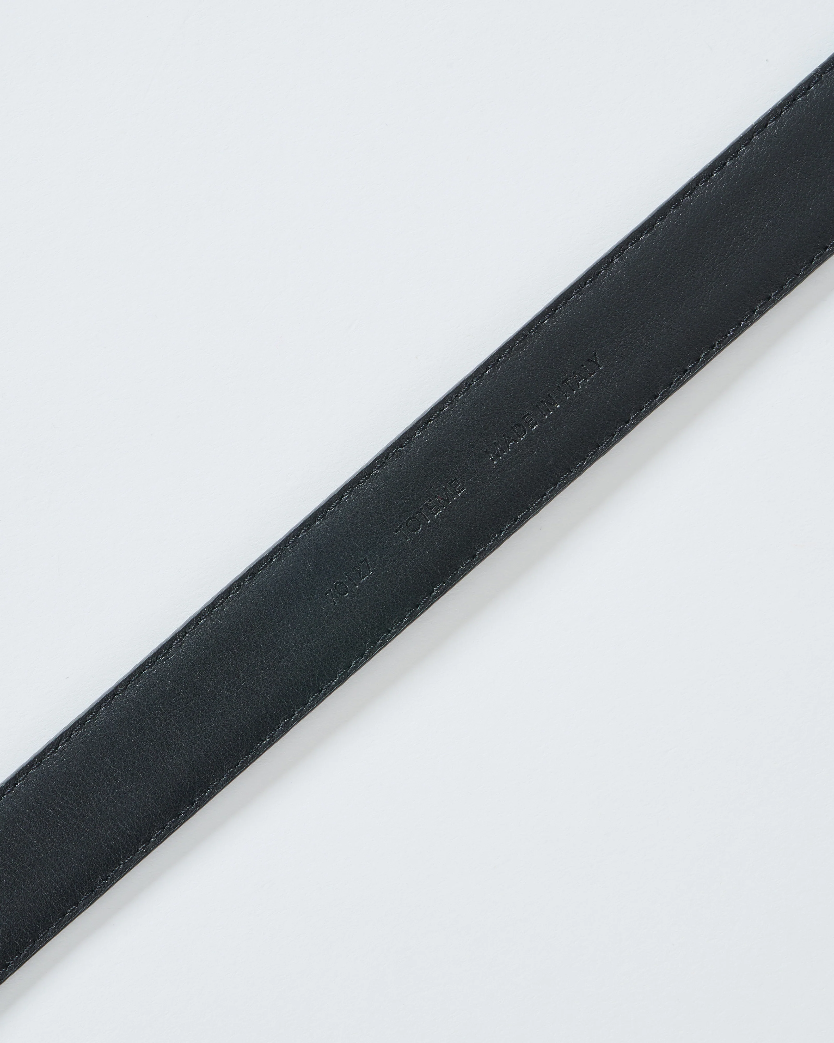 slim croco-embossed trouser belt - Image 5