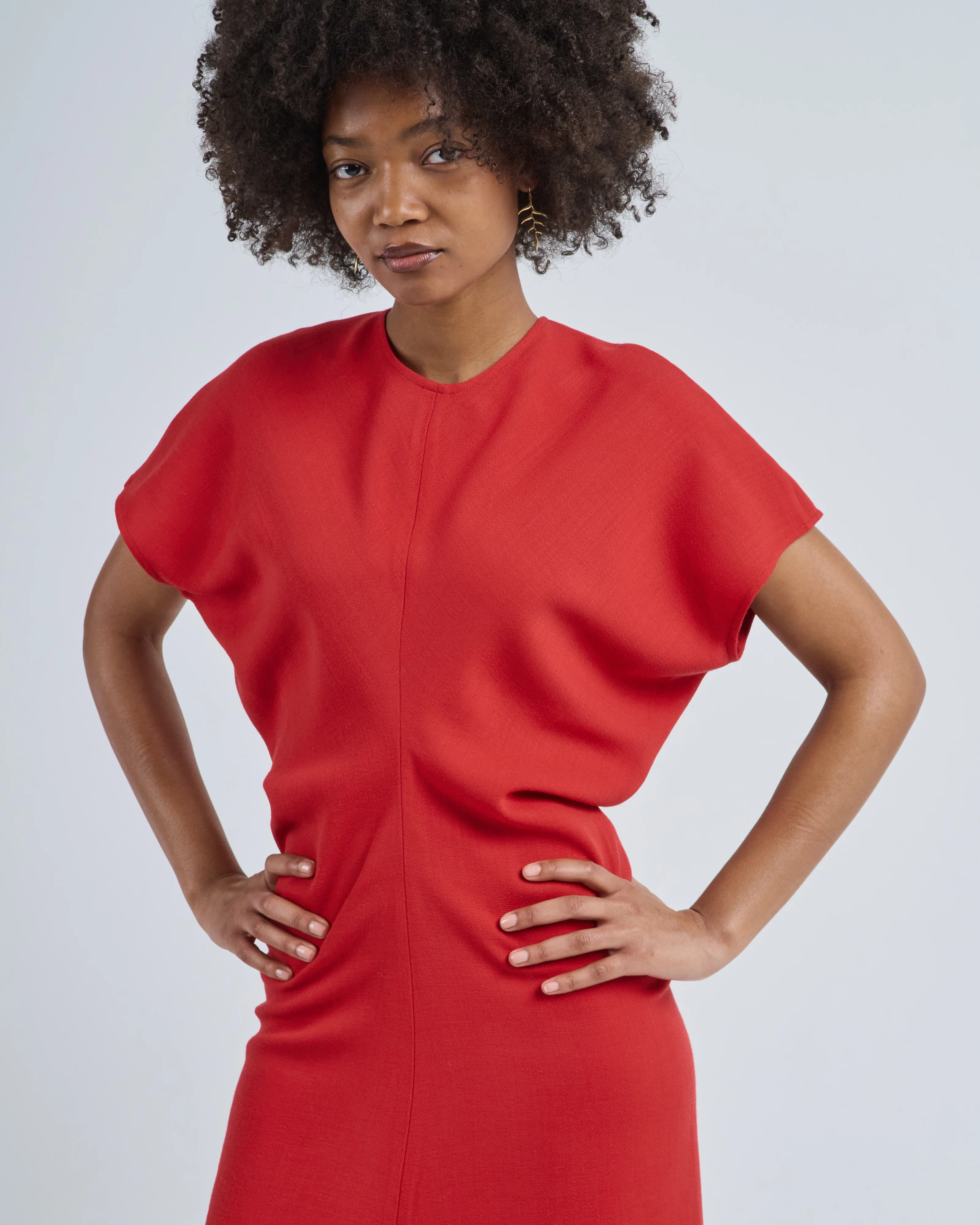 slouch waist wool dress - Image 2