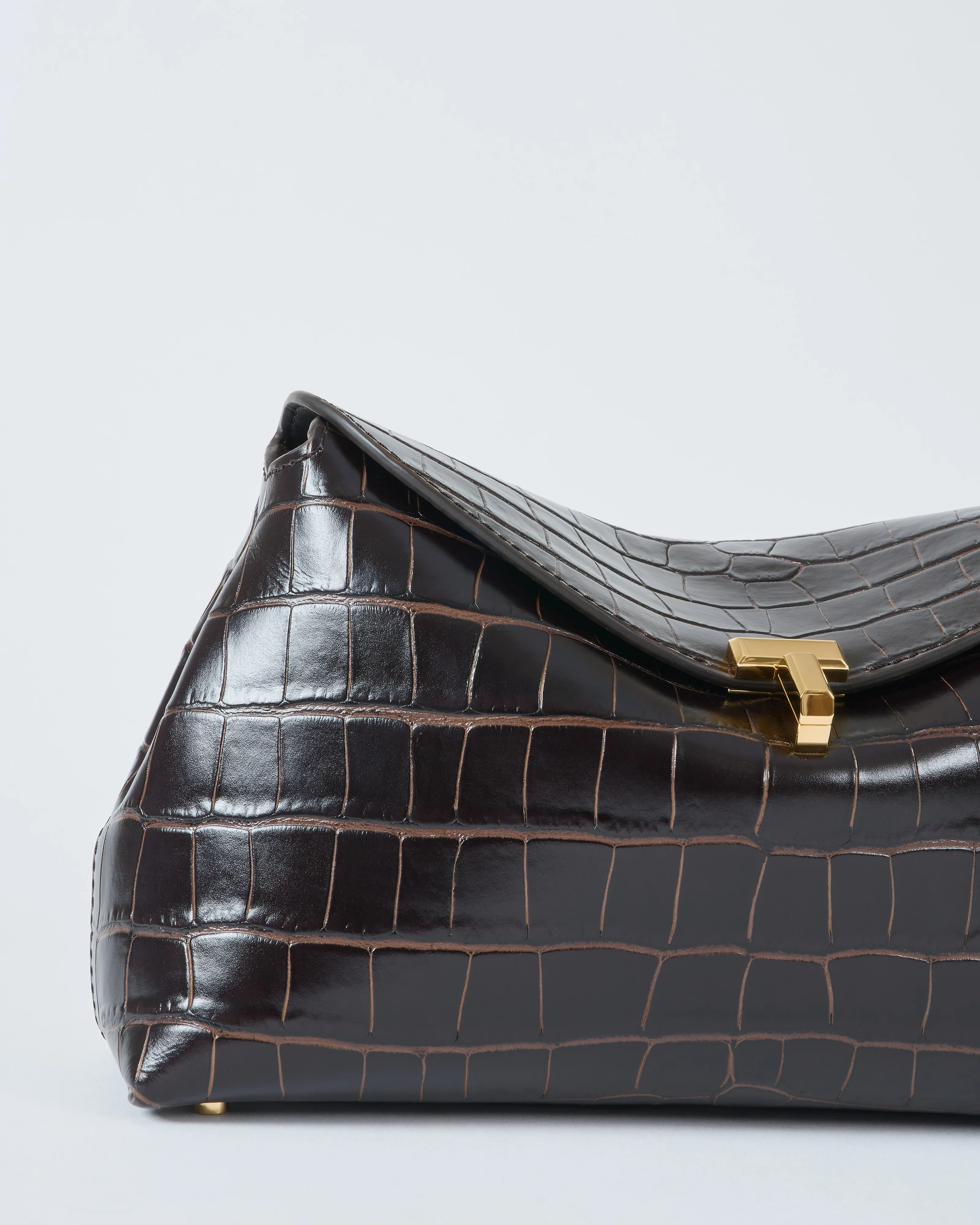 t-lock croco-embossed clutch - Image 2