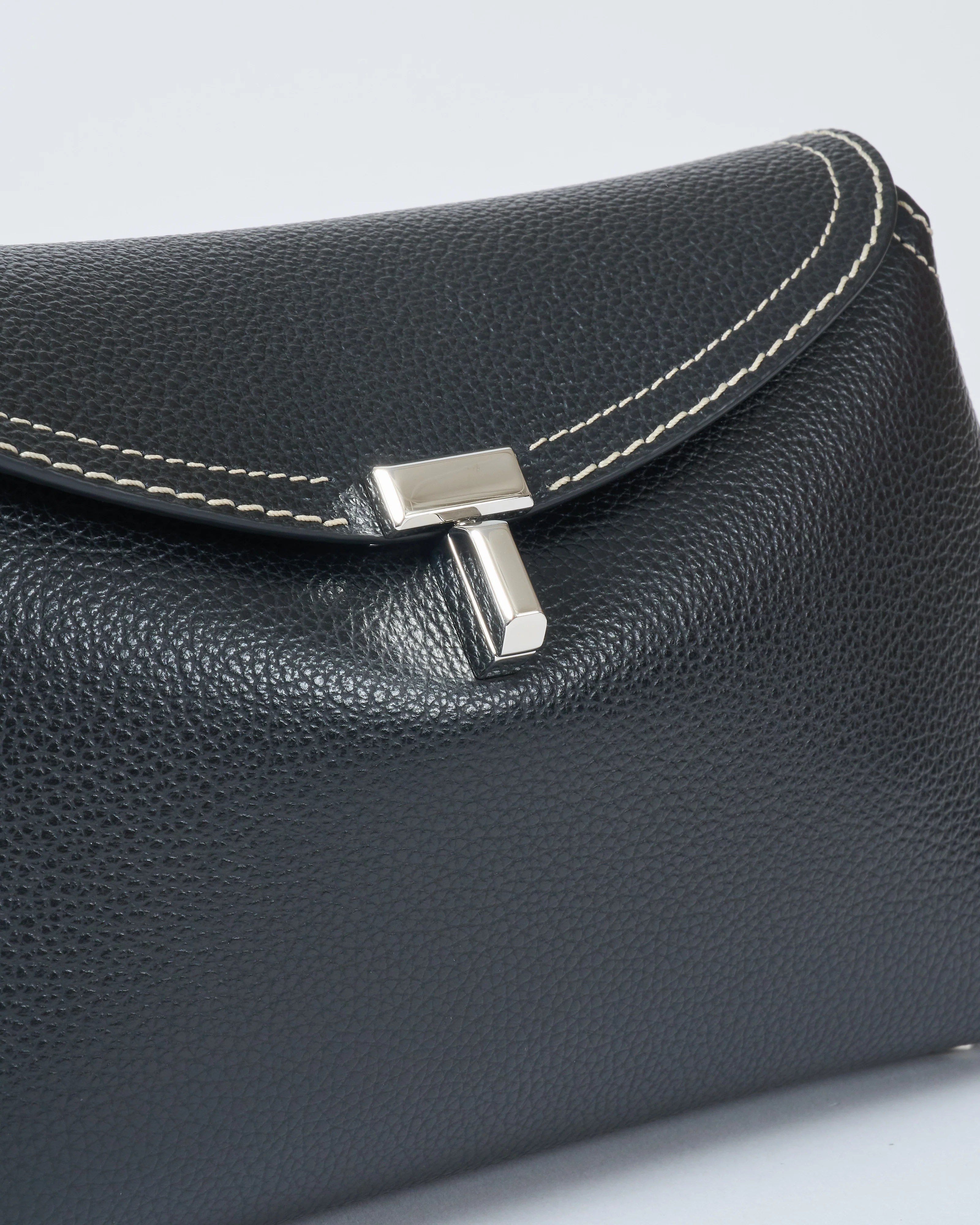 t-lock grained-leather clutch - Image 2