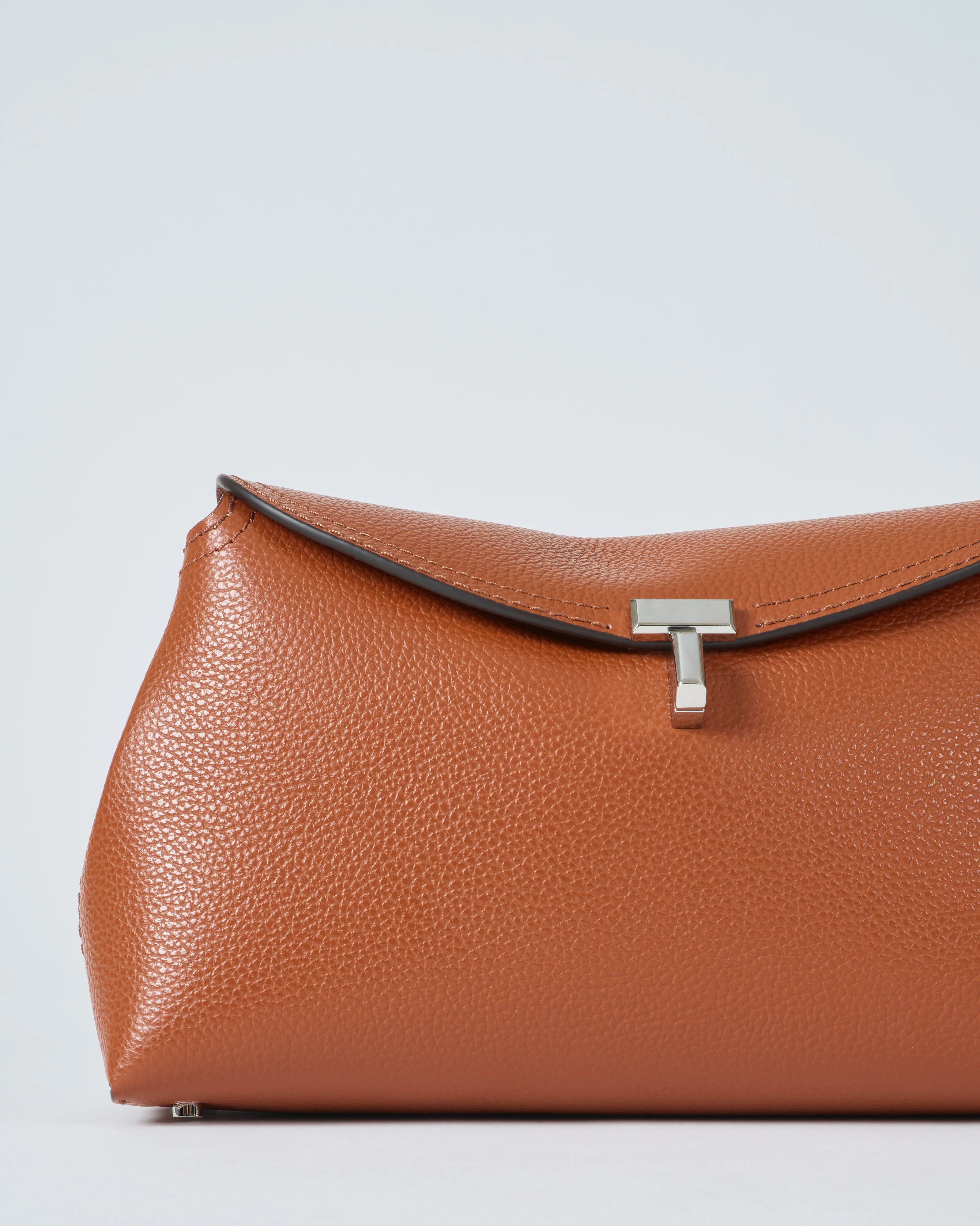 t-lock grained leather clutch - Image 2