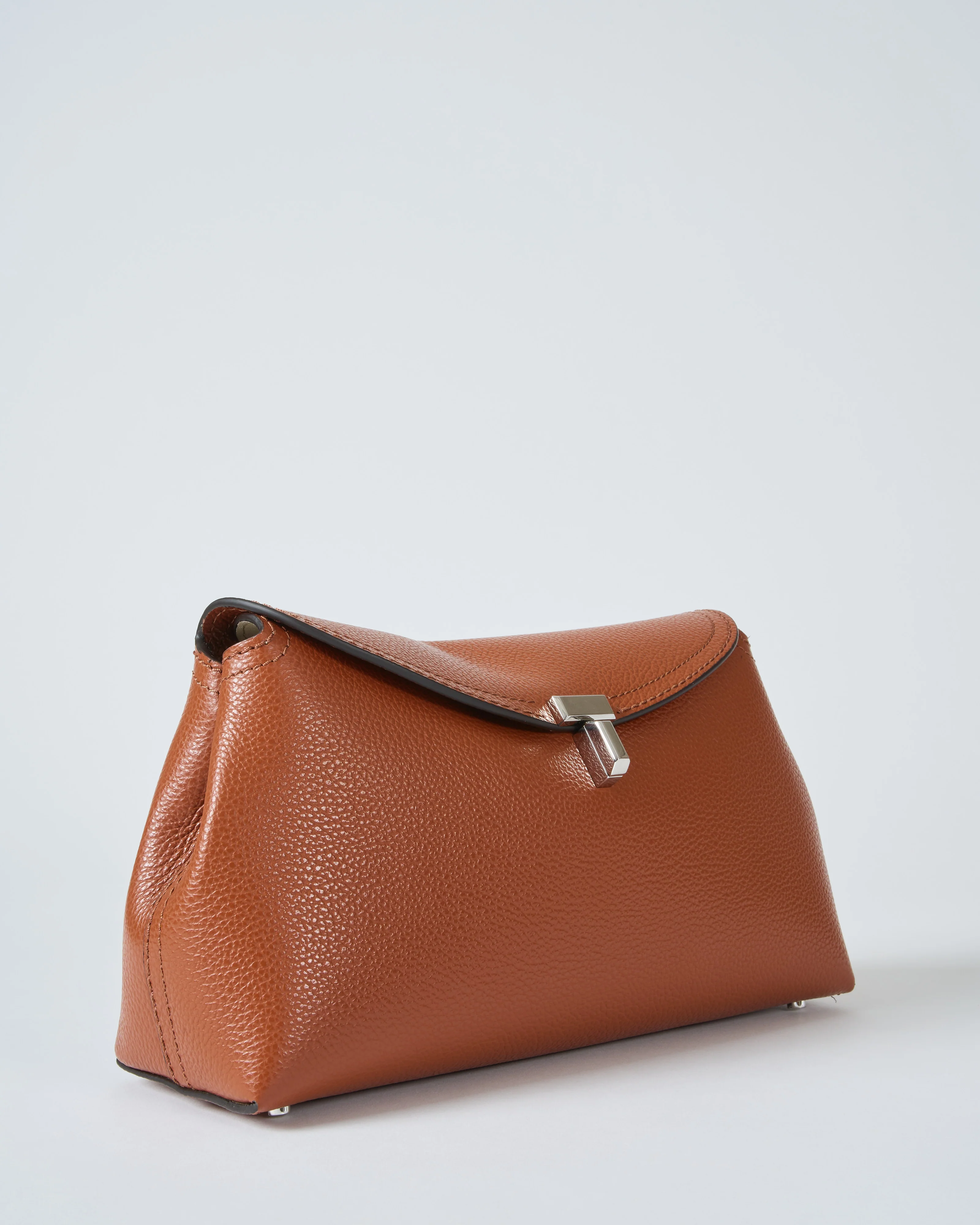 t-lock grained leather clutch - Image 5
