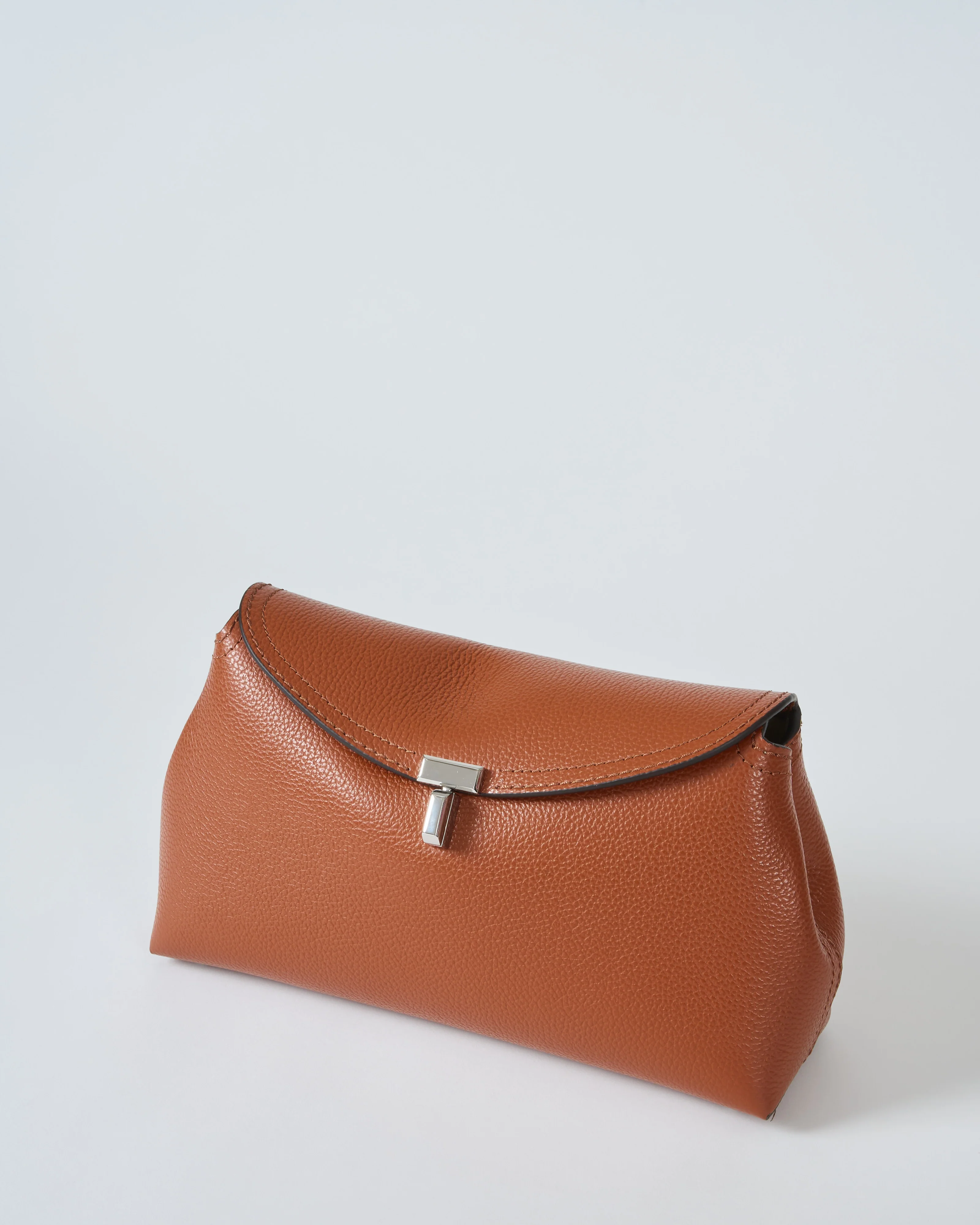 t-lock grained leather clutch - Image 6