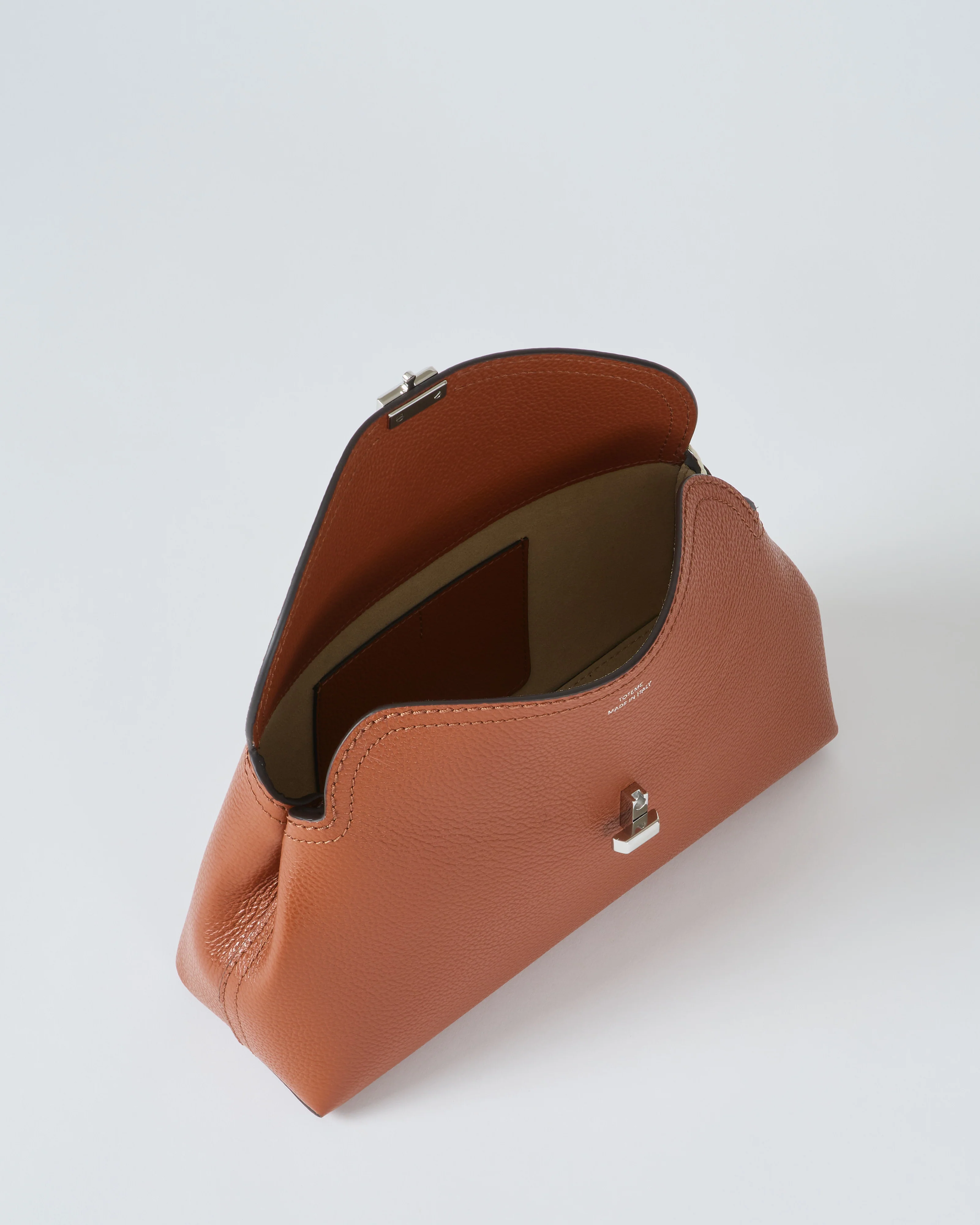 t-lock grained leather clutch - Image 7