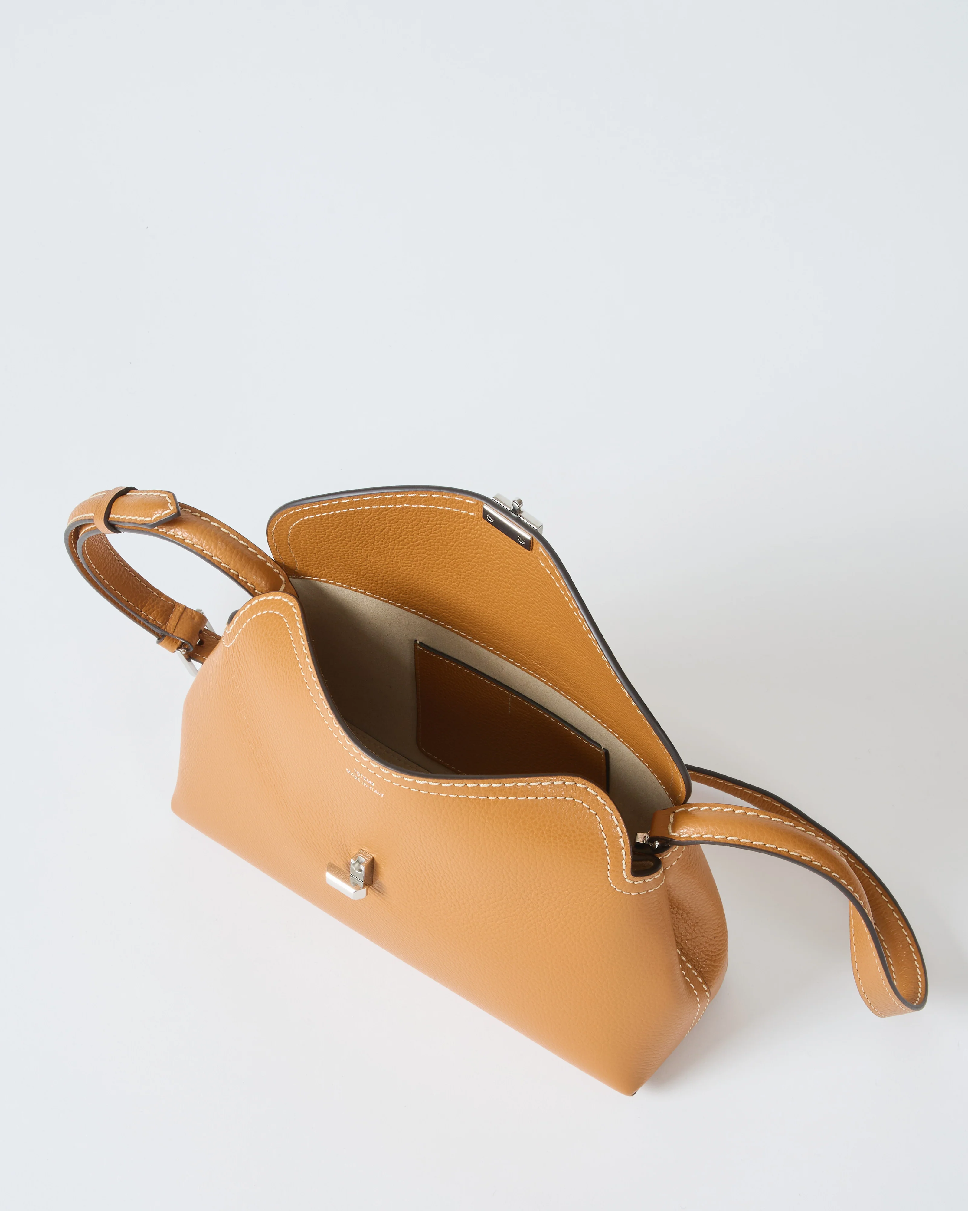 t-lock grained-leather clutch - Image 4