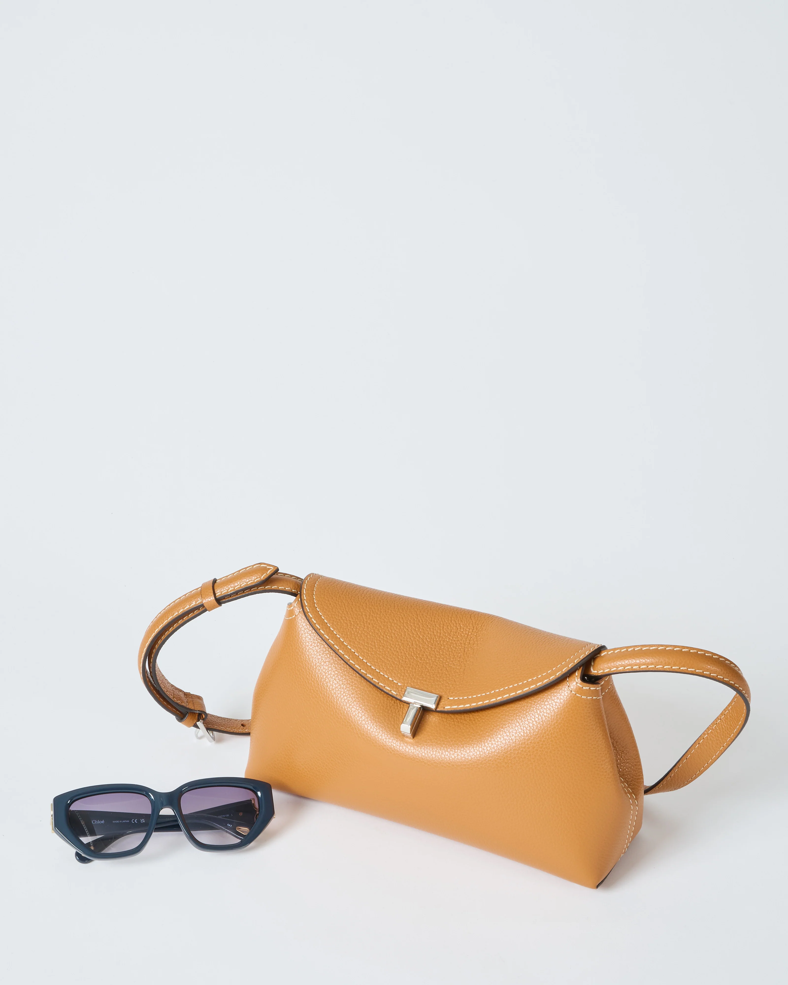 t-lock grained-leather clutch - Image 9