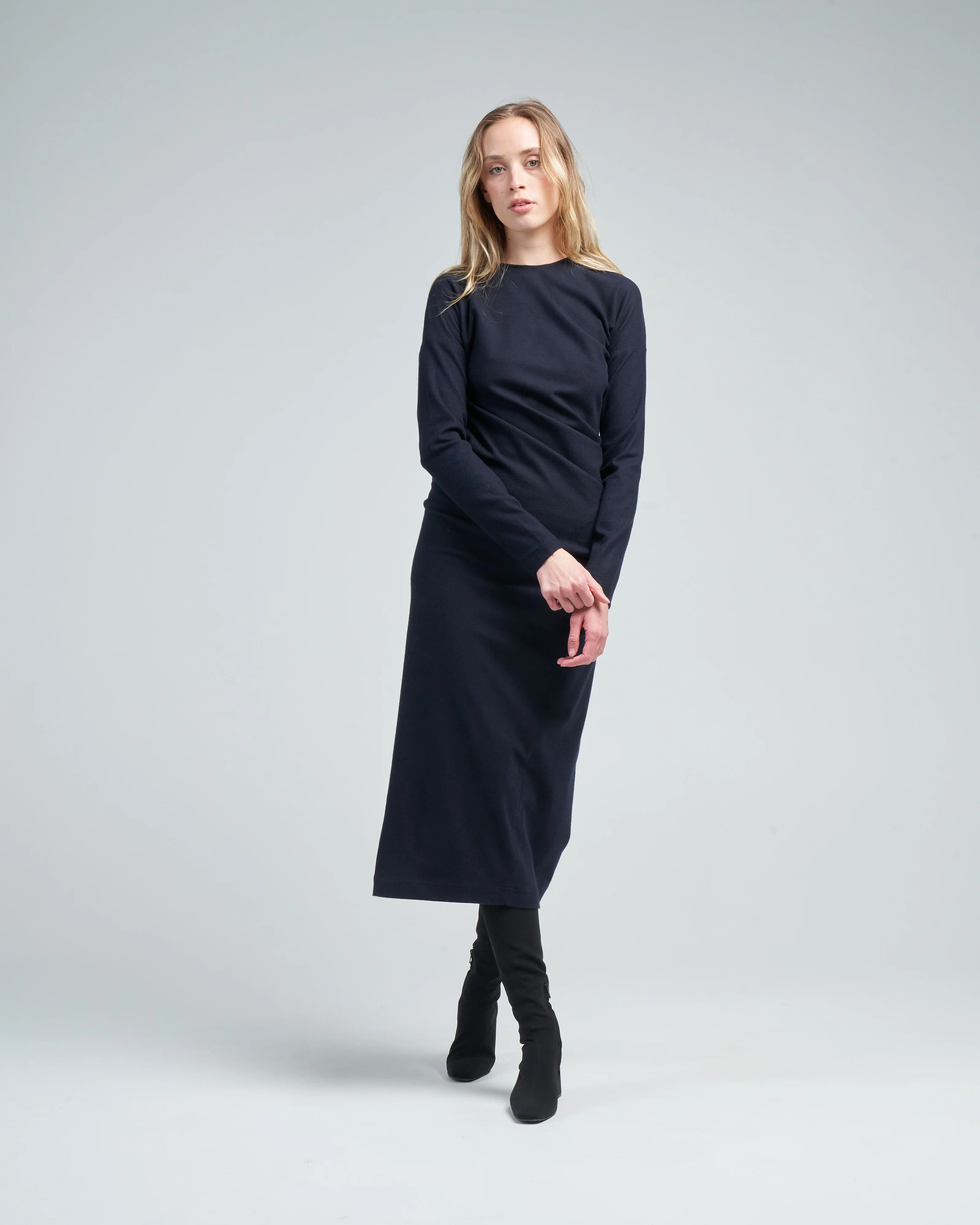 twisted flannel dress