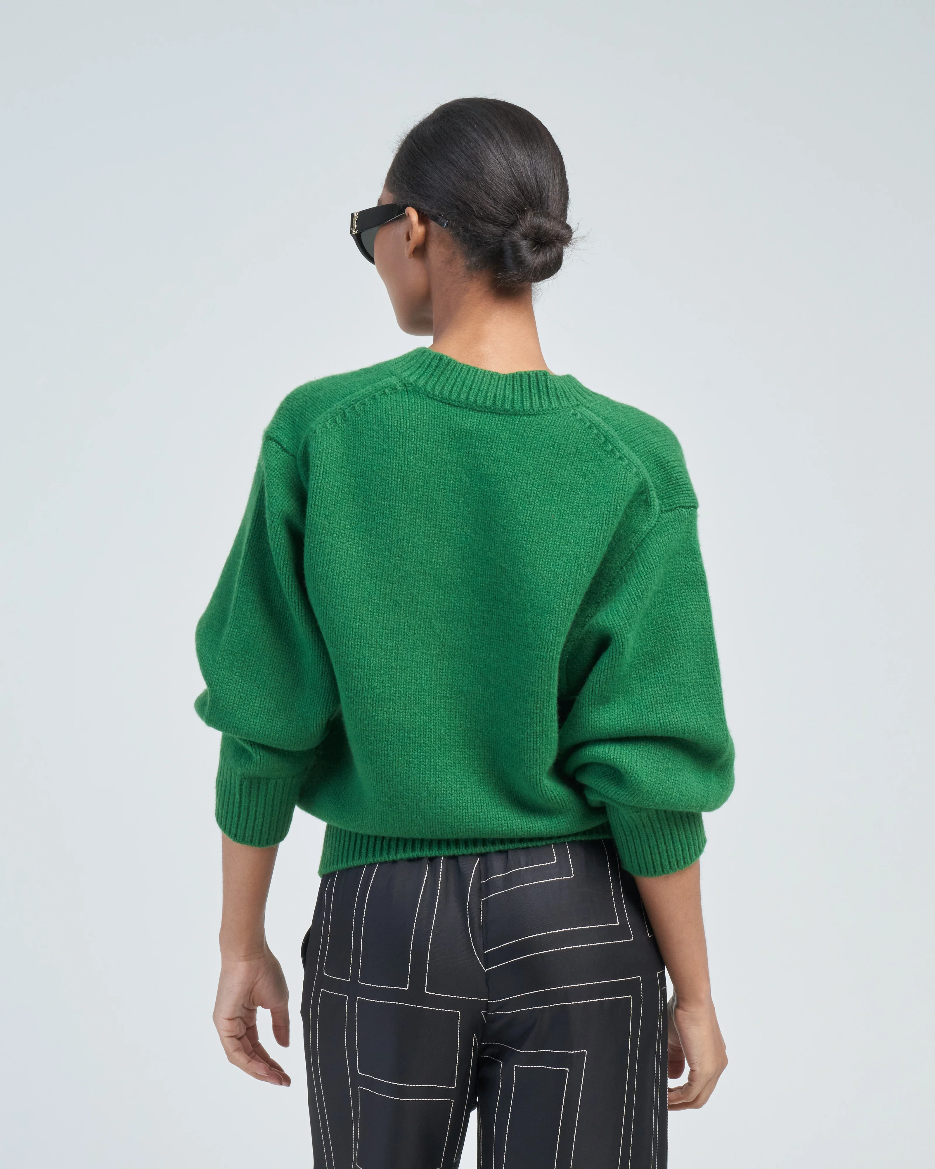 v-neck wool cashmere knit - Image 5