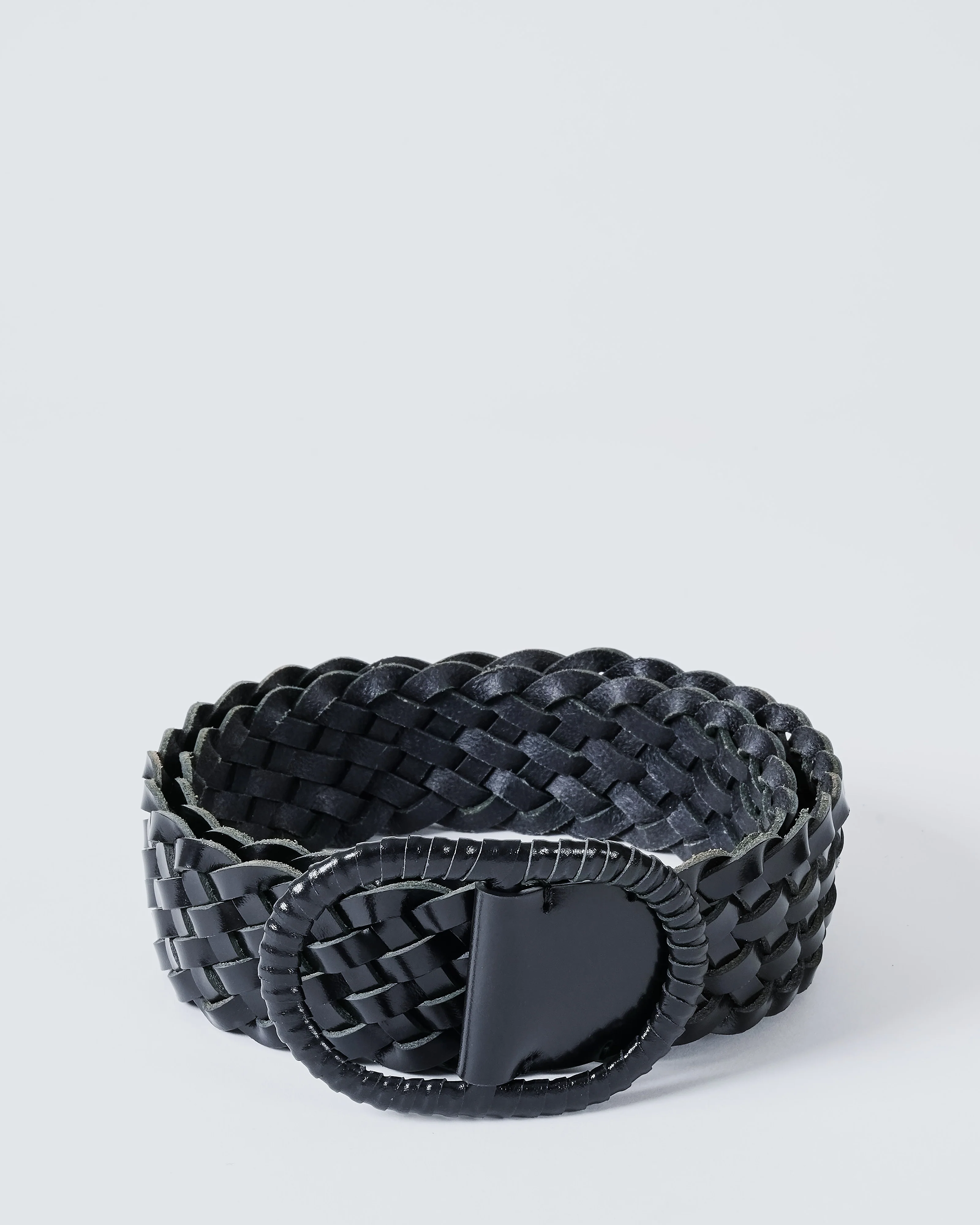 wide braided leather belt - Image 4