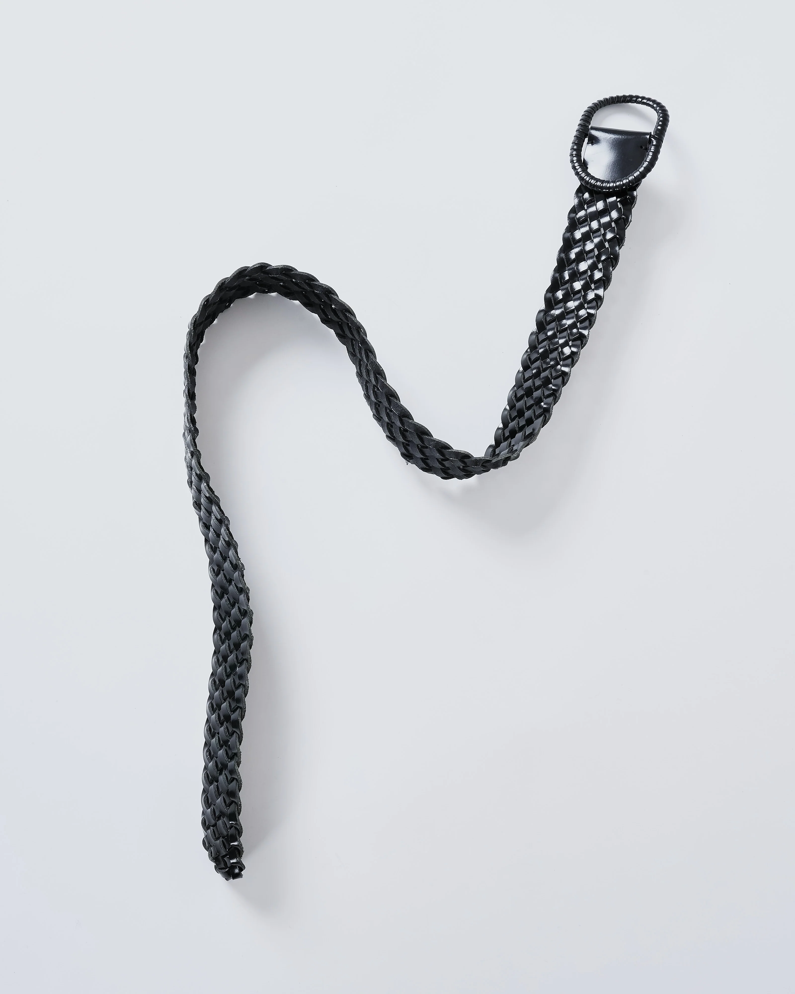wide braided leather belt - Image 6
