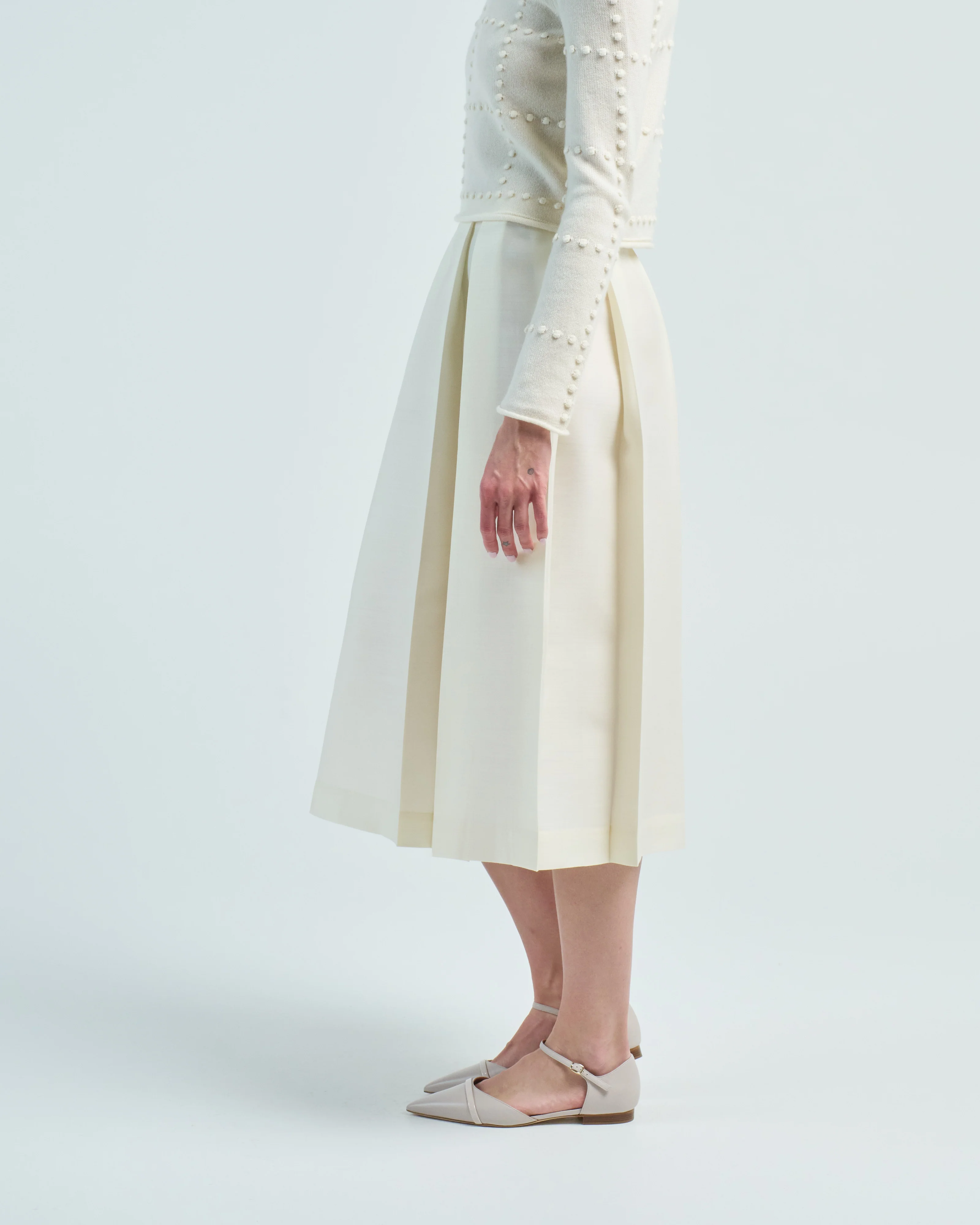 wool silk twinflower skirt - Image 2