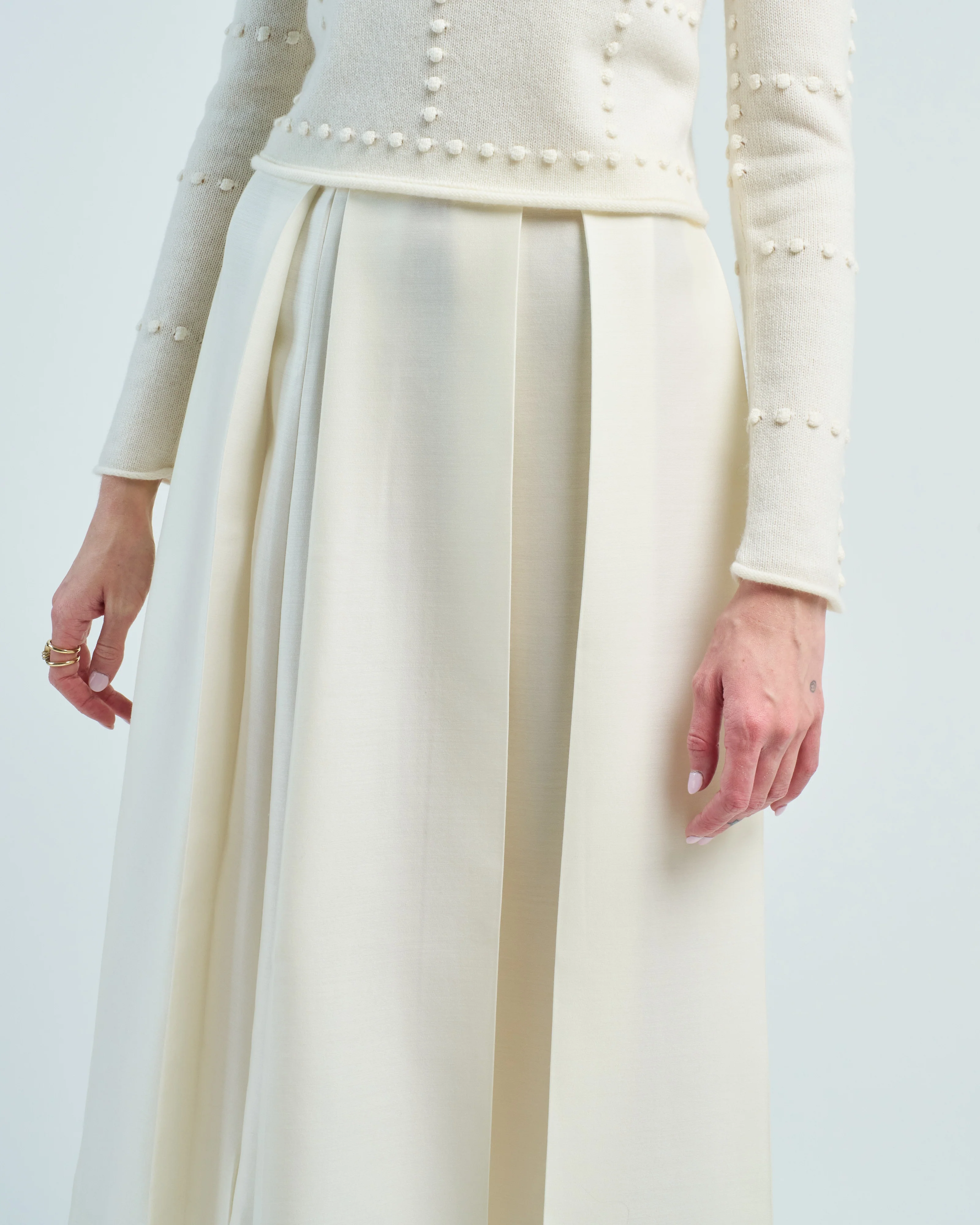 wool silk twinflower skirt - Image 4