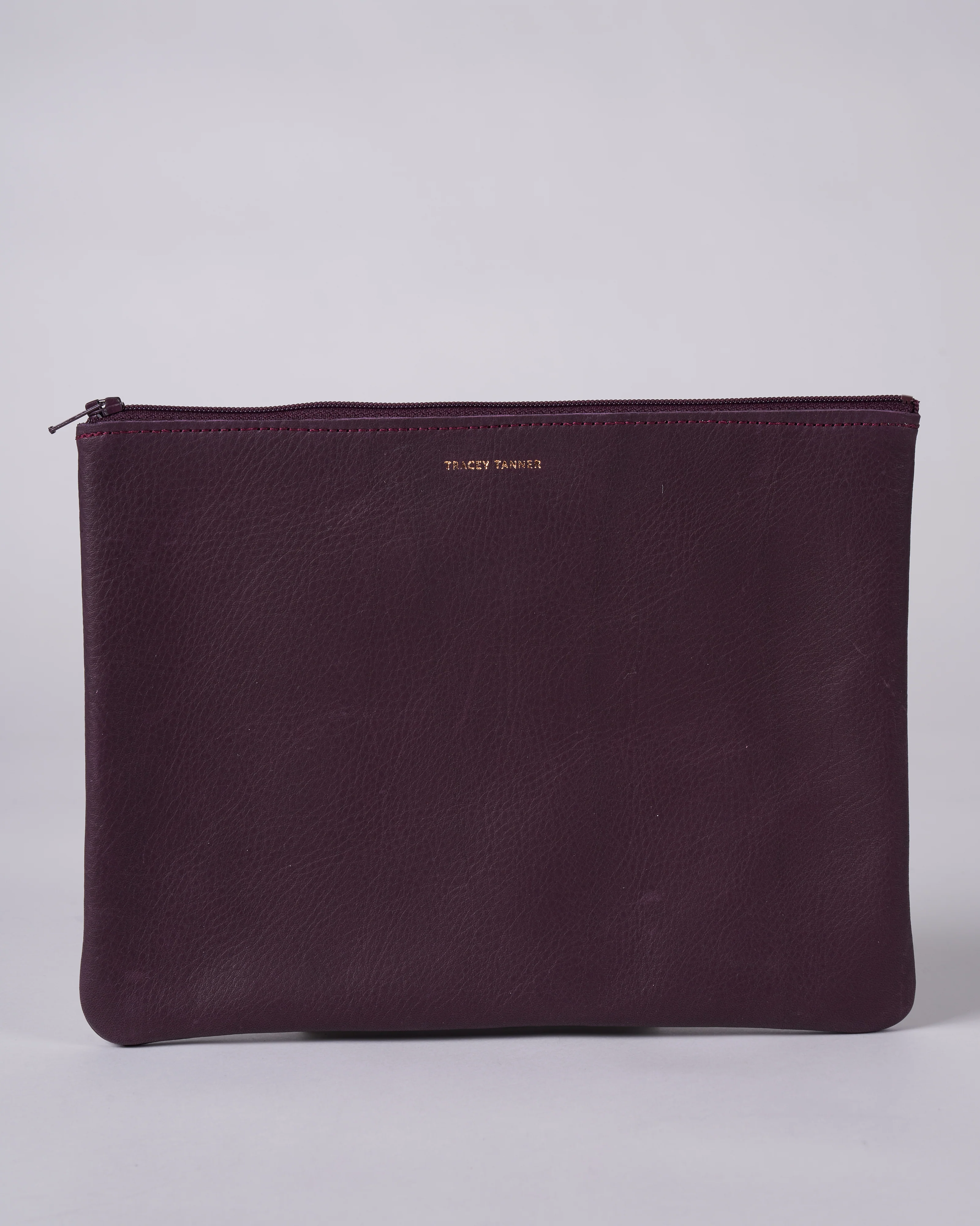 basic zip large - basic aubergine