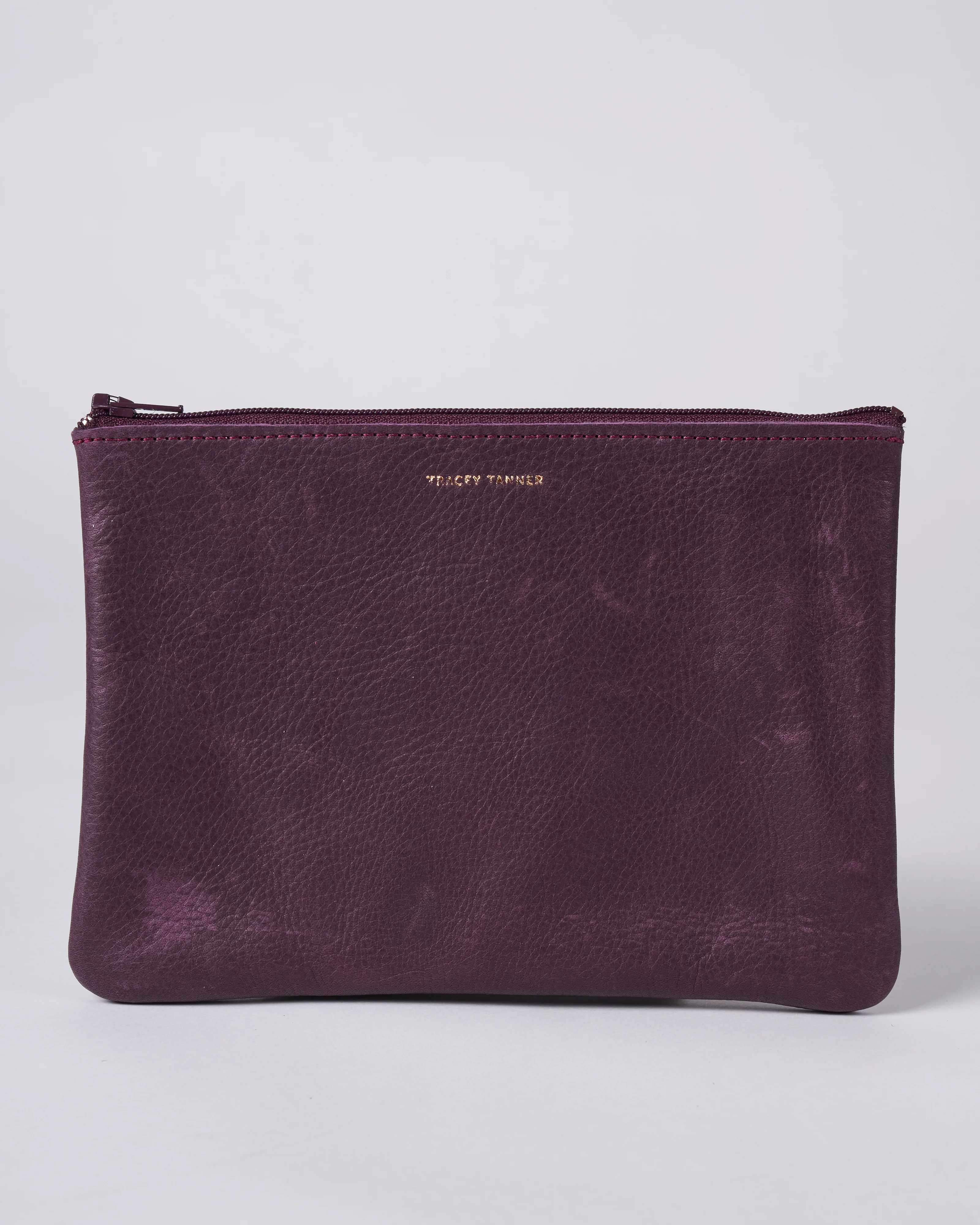 basic zip medium - basic aubergine