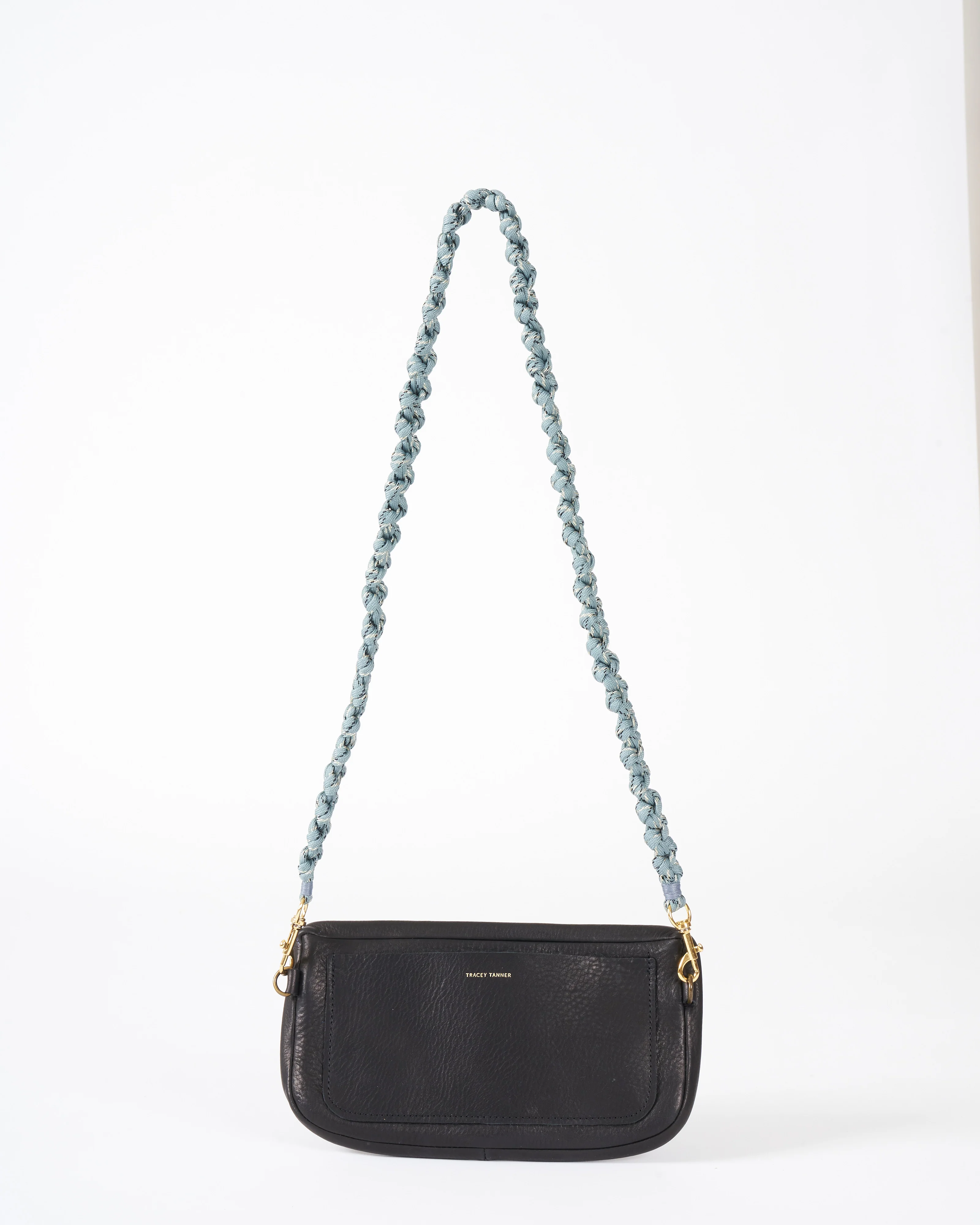 fanny sling bag - black/grey & white